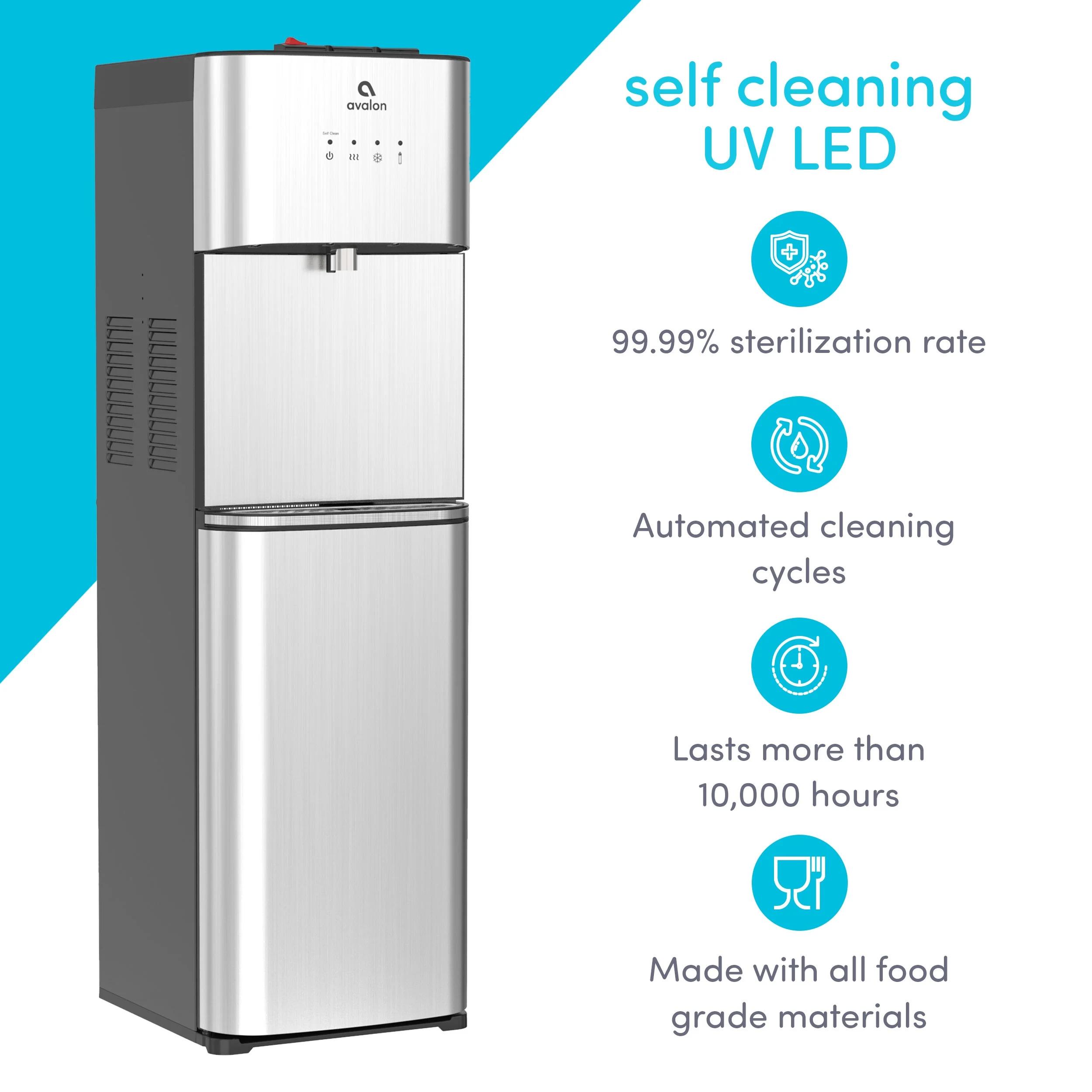 Avalon Self Cleaning Bottleless Water Cooler Dispenser 3 Temperatures - Image 6