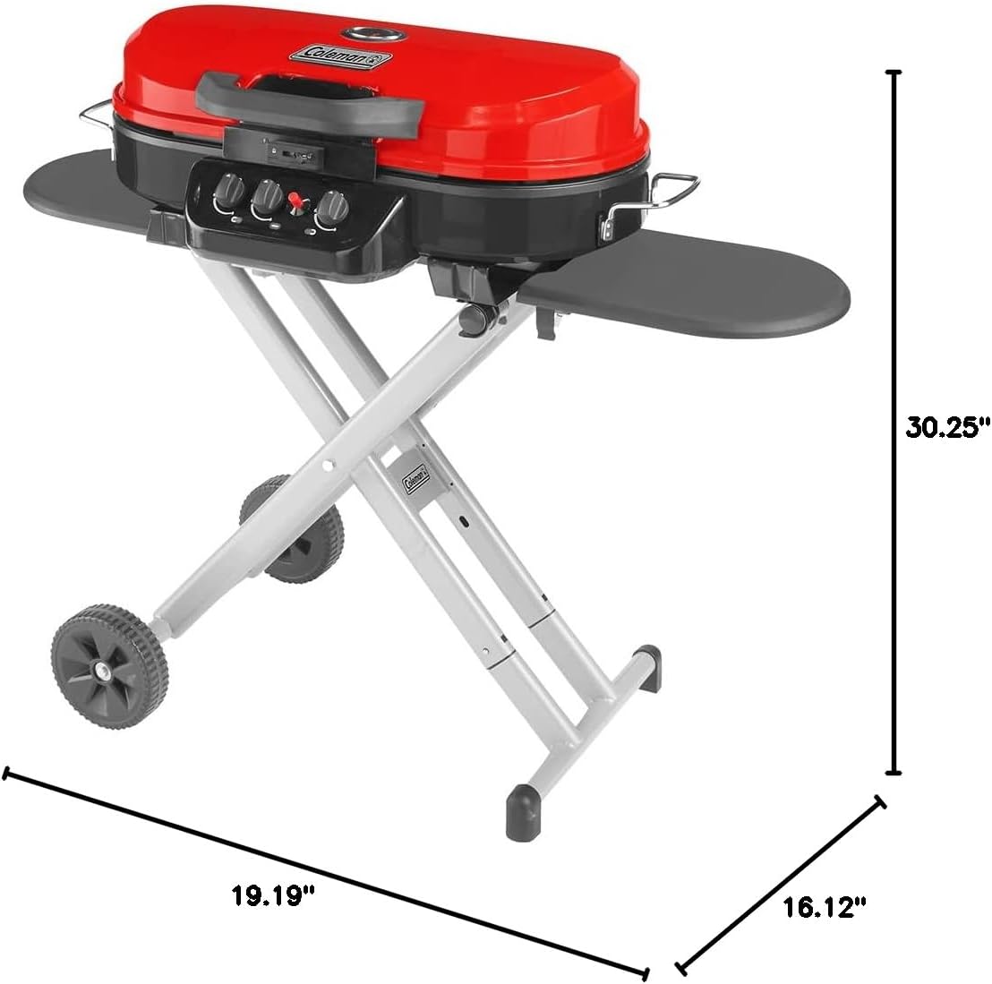 Portable Stand-Up Propane Grill with 3 Adjustable Burners& Instastart Ignition, 20,000 BTUs of Power for Outdoor Cooking - Image 9
