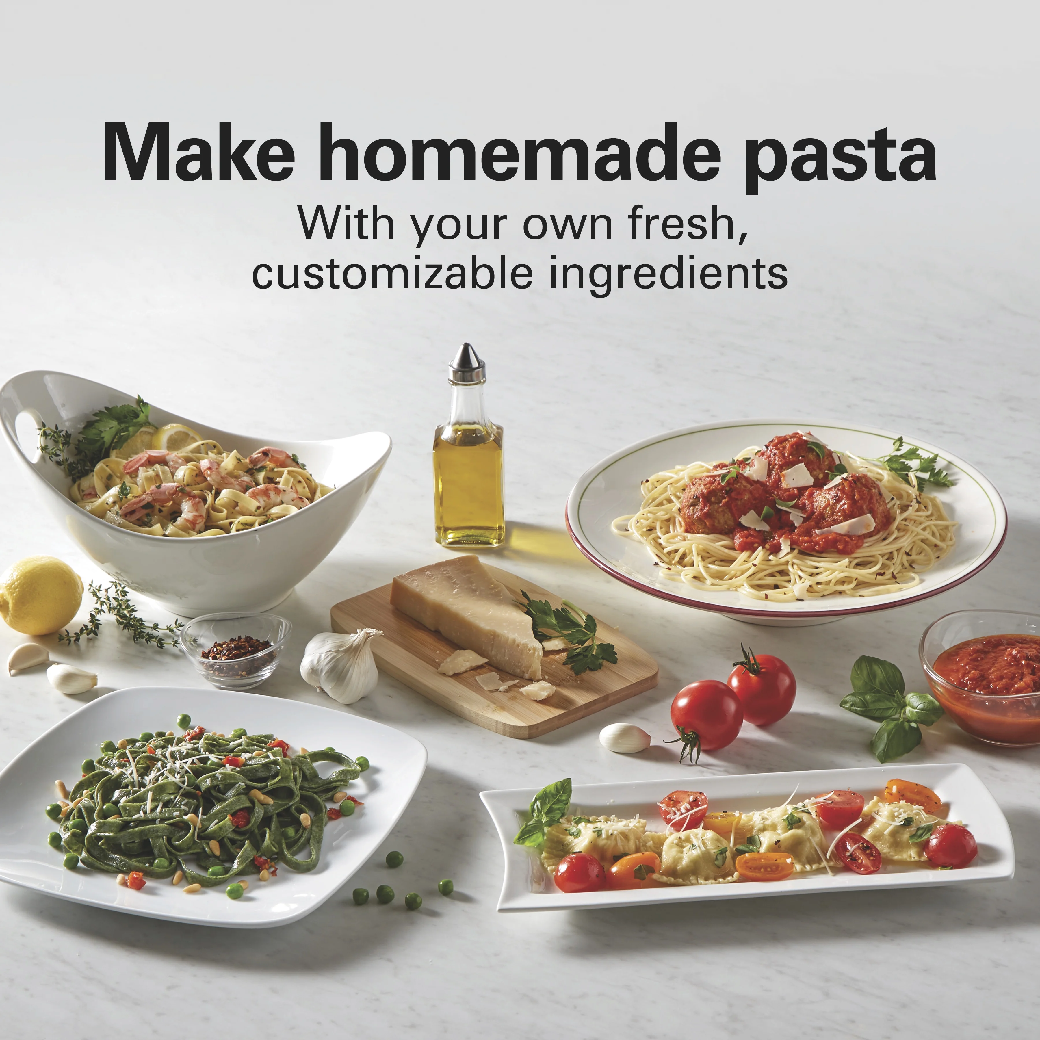 Hamilton Beach Electric Pasta Maker & Noodle Machine with 9 Adjustable Thickness Settings, Includes Spaghetti & Fettucine Cutter, Cutting Wheel, Cleaning Brush, Red - Image 2