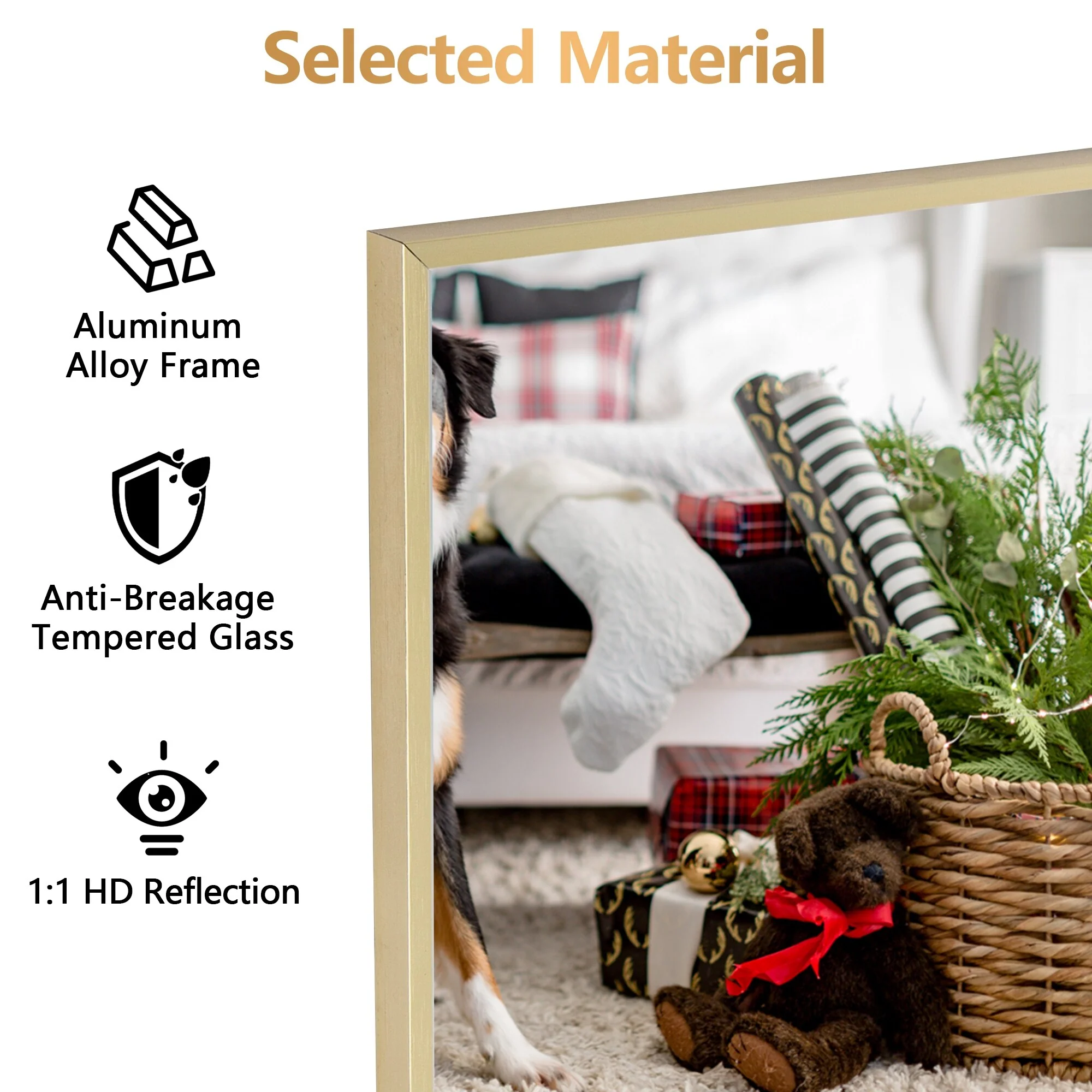 64x21 Full Length Floor Mirror, Large Full Body Aluminum Alloy Frame Standing Mirror with Stand and Wall Mount Option - Image 27