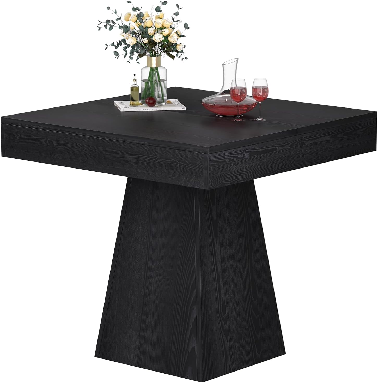 Small Square Dining Table, 31.5 Inch Kitchen Table for 2-4, Brown - Image 2