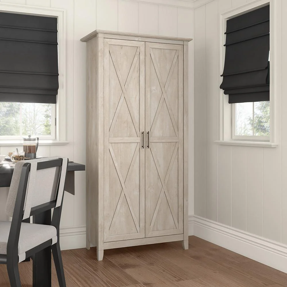 Key West Tall Storage Cabinet with Doors in Bing Cherry - Engineered Wood - Image 27