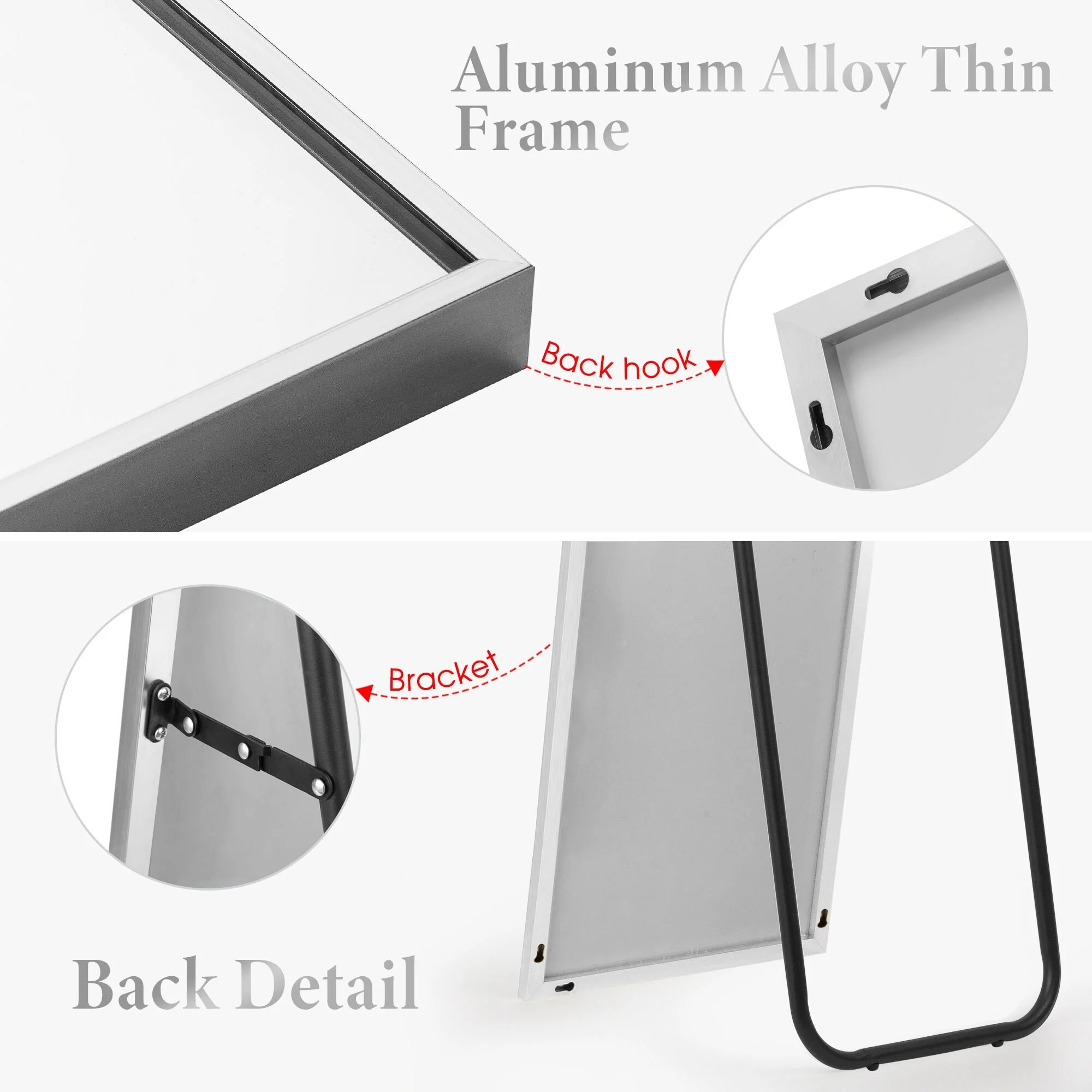 Large Full Length Wall Mounted Mirror, Full Body Dressing Mirror for Bedroom, Entryway and Home Decor - Image 15