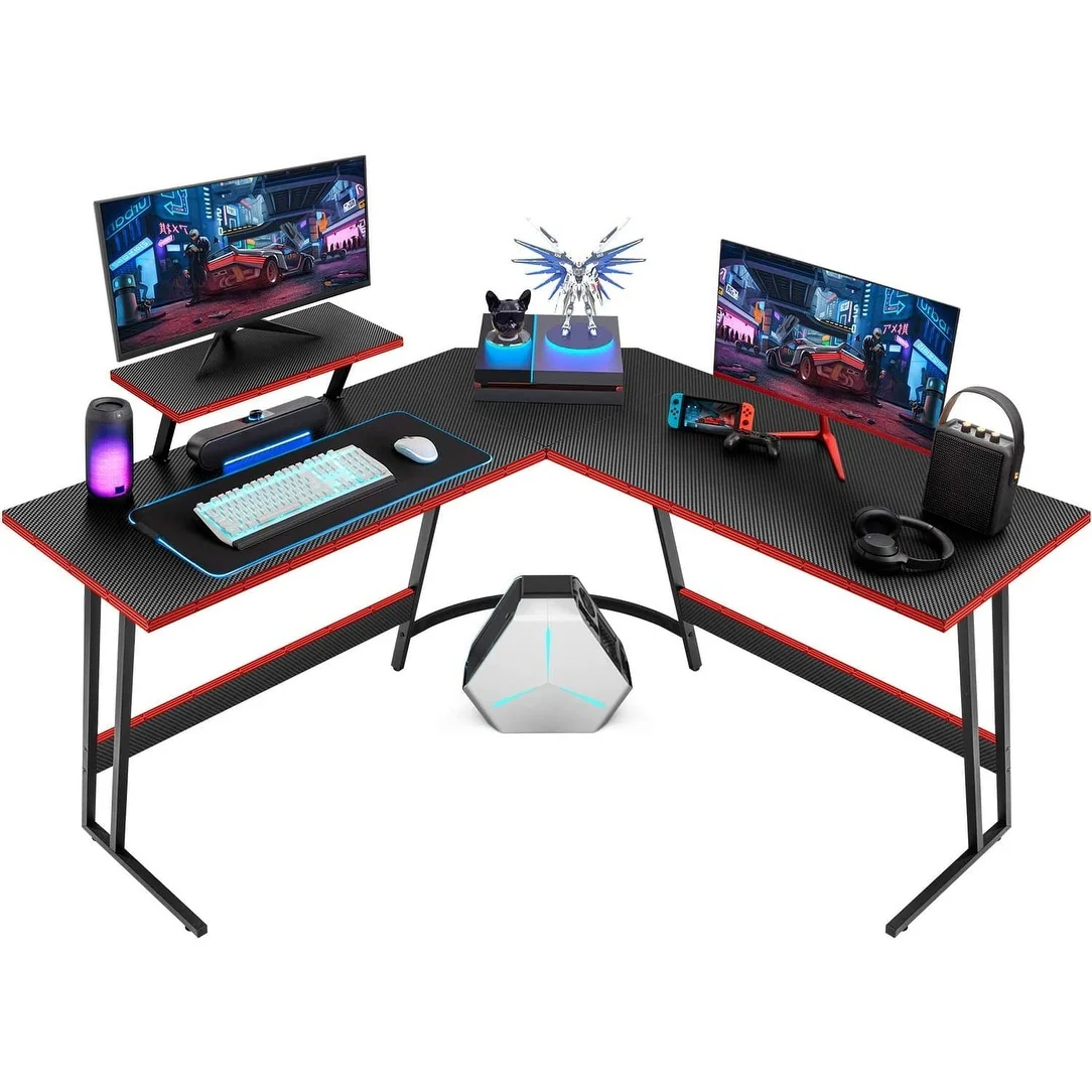 L Shaped Gaming Desk, Corner Computer PC Workstation for Gaming, Home Office and Study - Image 5