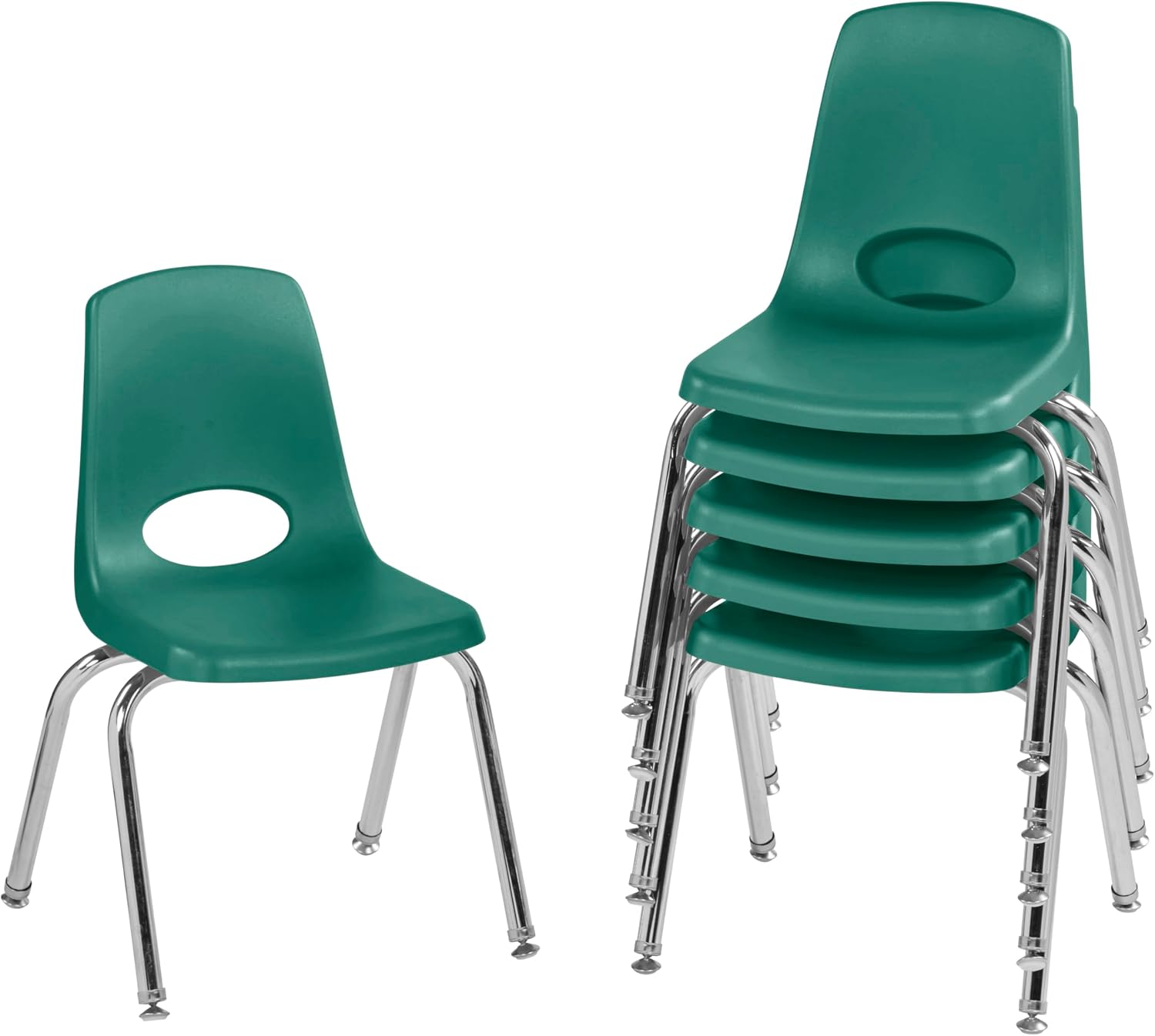 10" School Stack Chair with Swivel Glides, Purple, 6-Pack - Image 41
