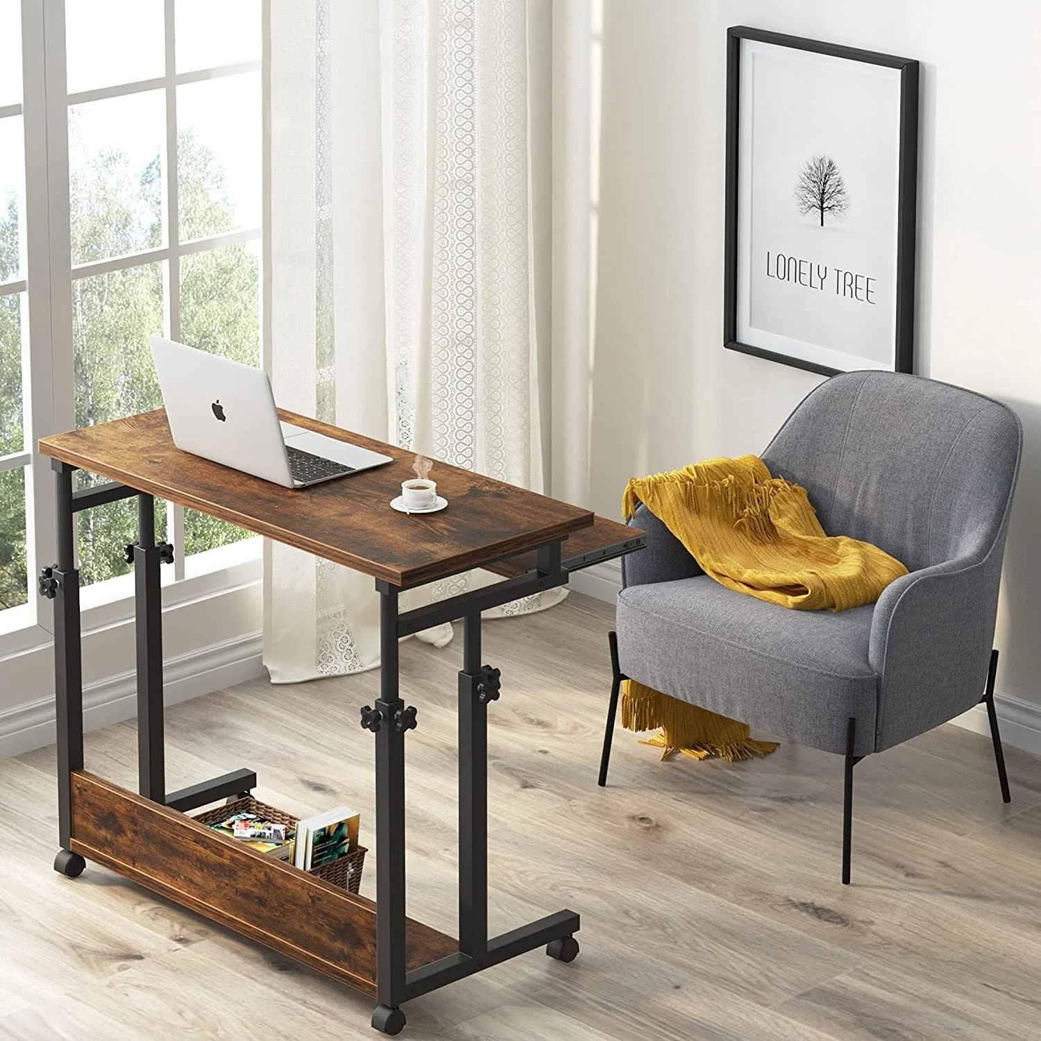 Height Adjustable Laptop Desk, Portable Sofa and Bed Table for Work and Study - Image 12