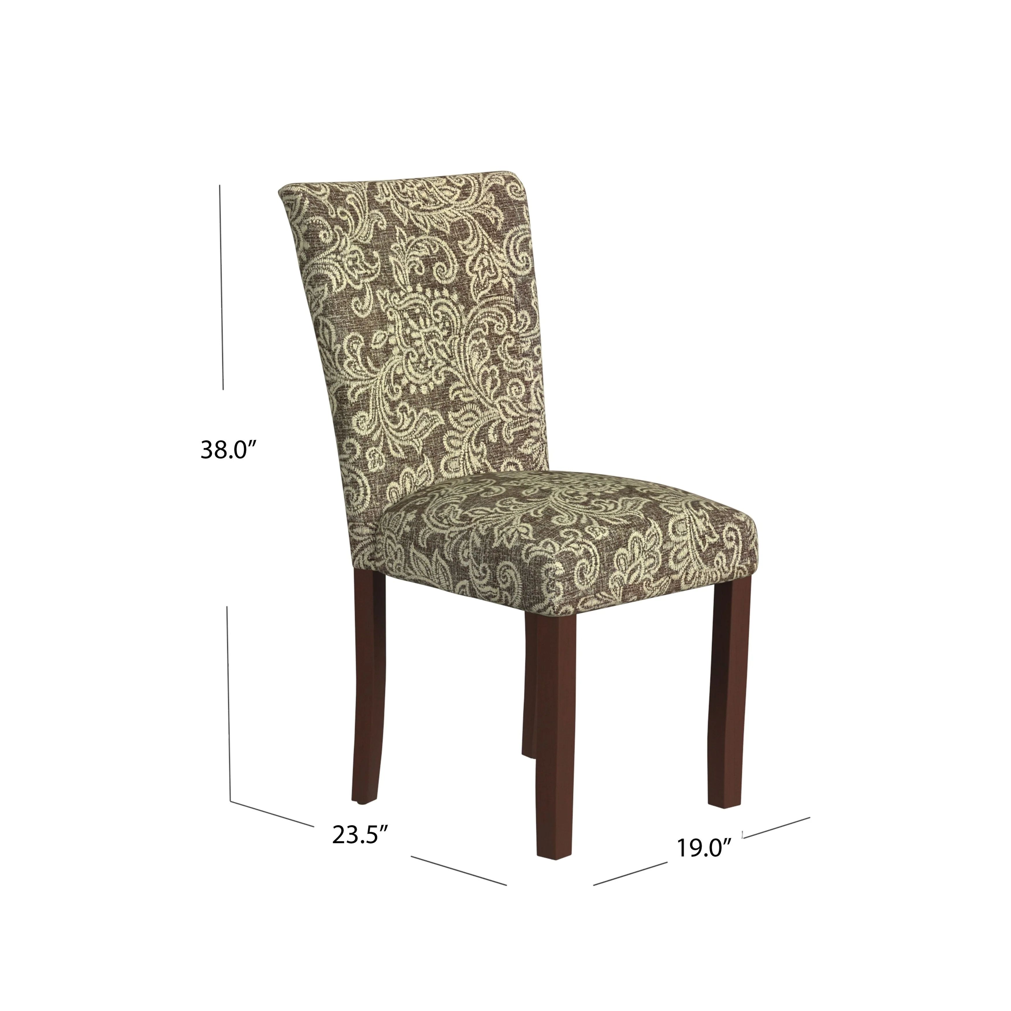 Set of 2 Upholstered Medallion Dining Chairs, Comfortable Parsons Style Chairs for Kitchen and Dining Room - Image 55