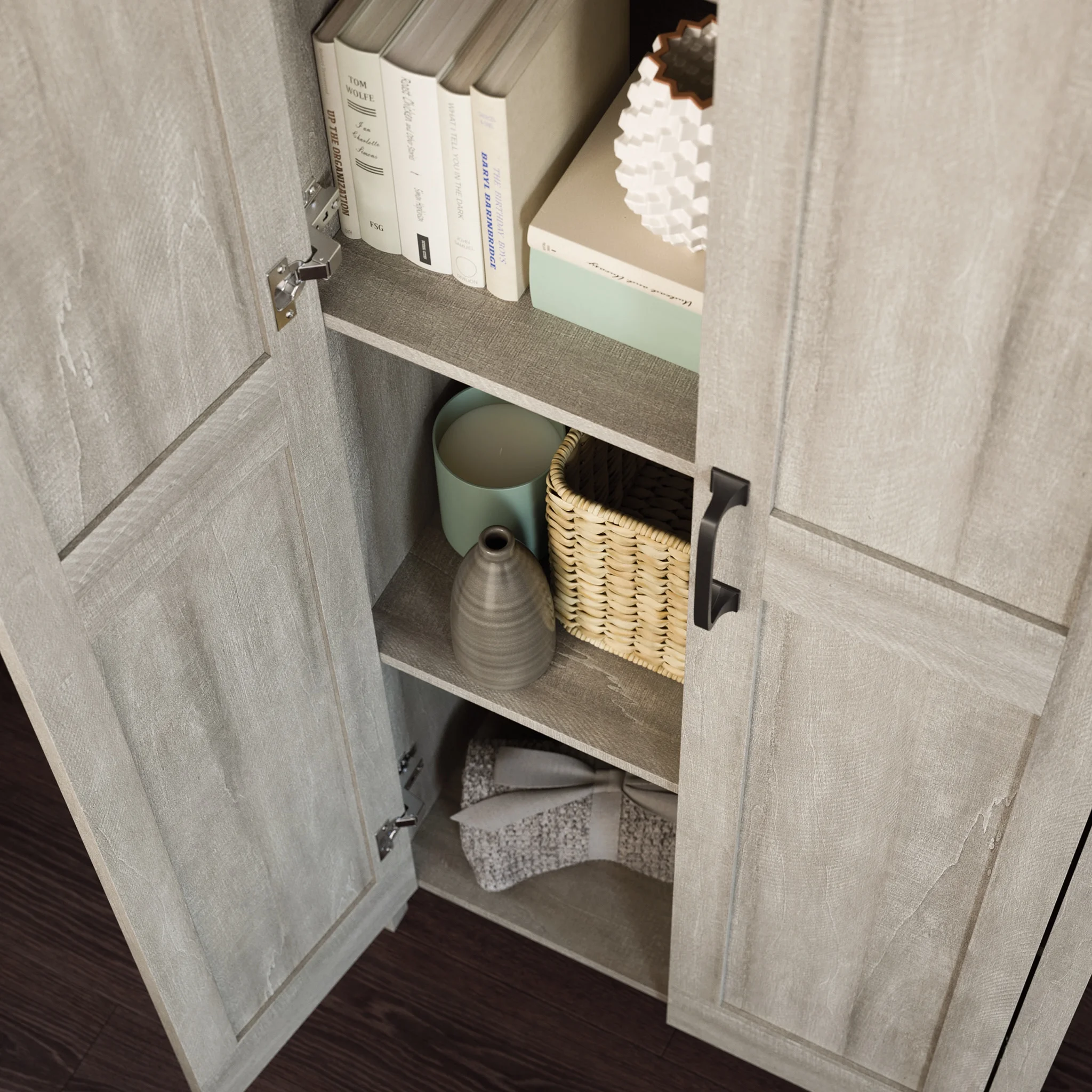 Sauder Two-Door Storage Cabinet, White Finish - Image 37