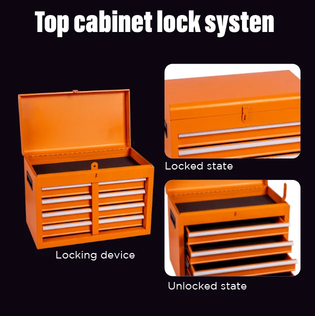 5-Drawer Rolling Tool Chest, 2 in 1 Detachable Tool Box with Lockable Wheels, Adjustable Shelf, and Liner for Garage and Workshop Storage (Yellow) - Image 9