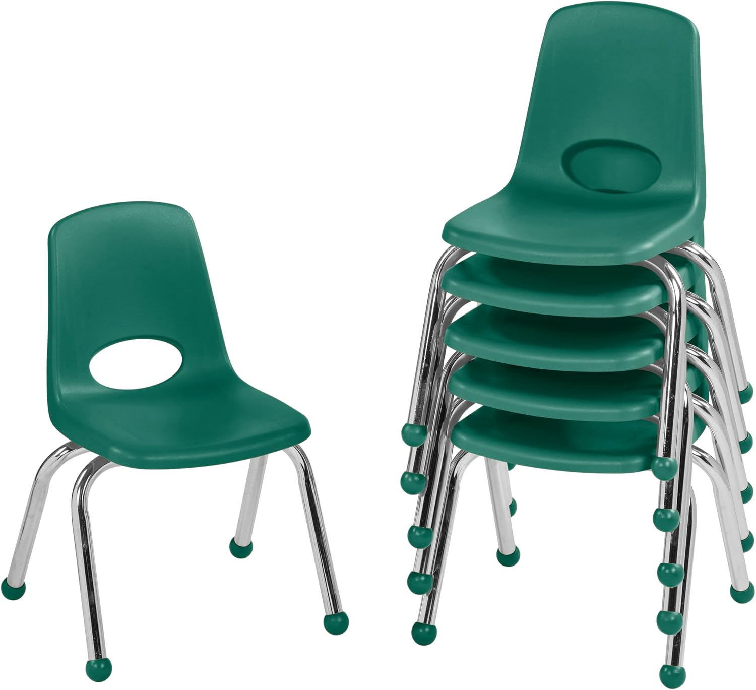 10" School Stack Chair with Swivel Glides, Purple, 6-Pack - Image 46