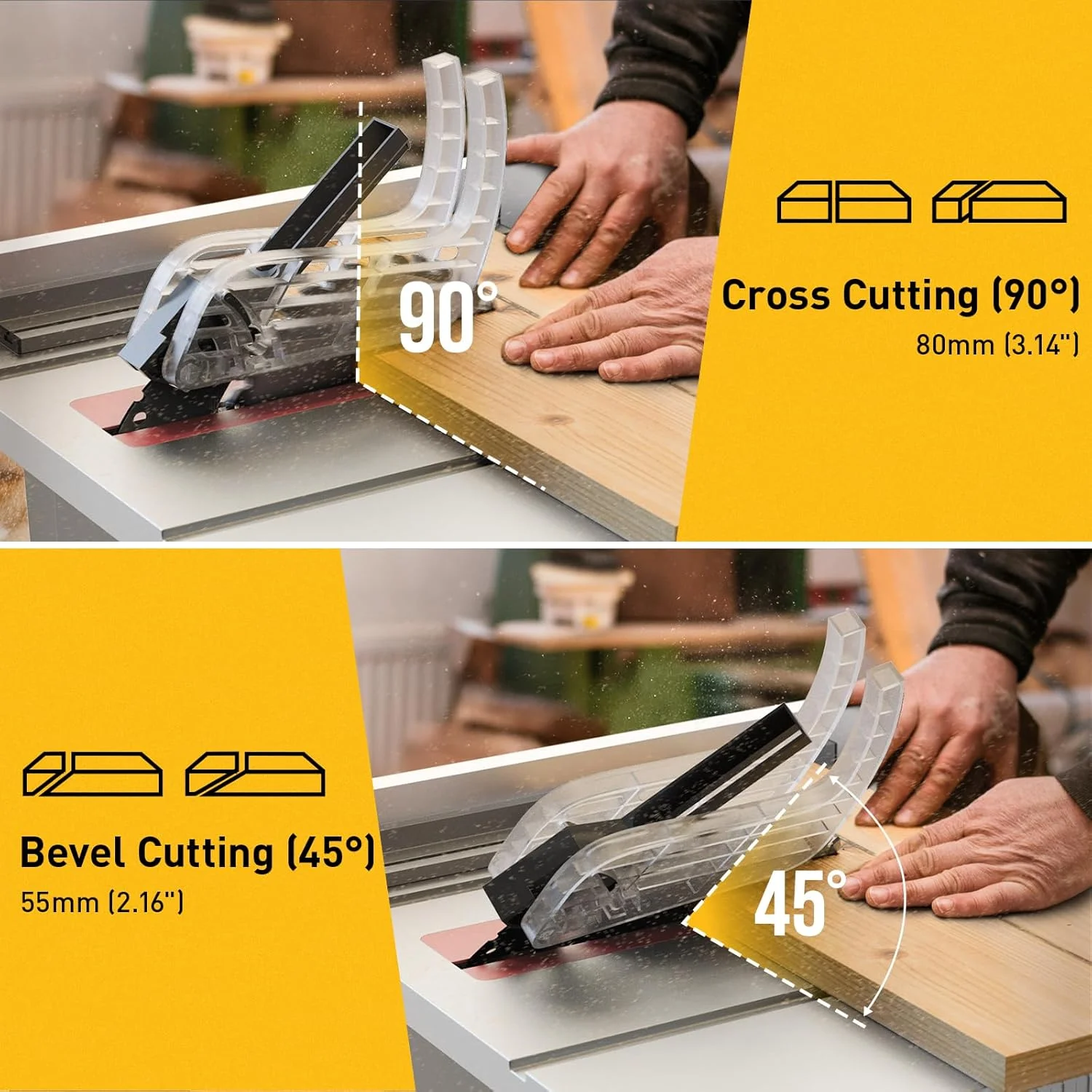 MarvTool 10-inch 15Amp Table Saw 45&90 Degree Cutting Range Lightweight Portable Table Saw - Image 2