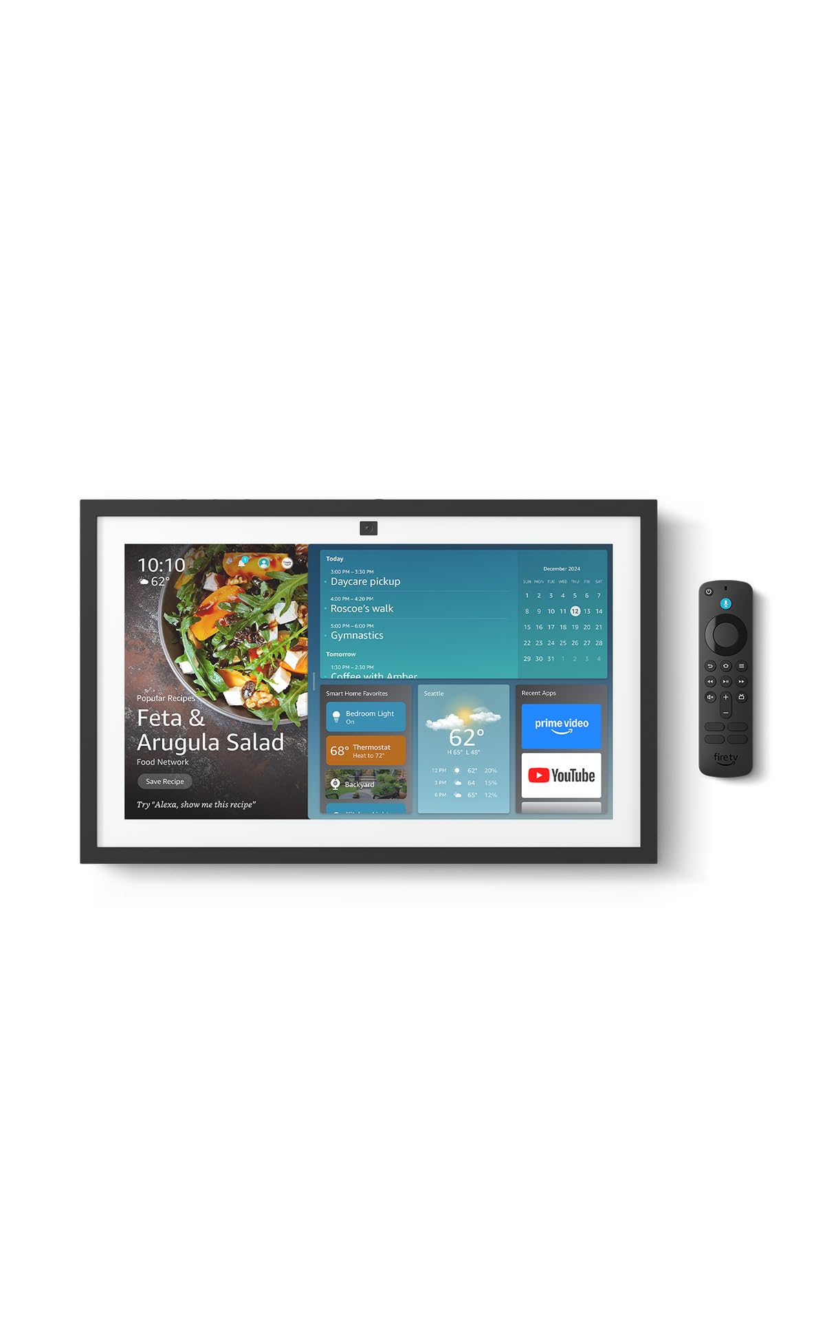 Echo Show 15 (newest model), Full HD 15.6" kitchen hub for home organization, with built-in Fire TV, Designed for Alex