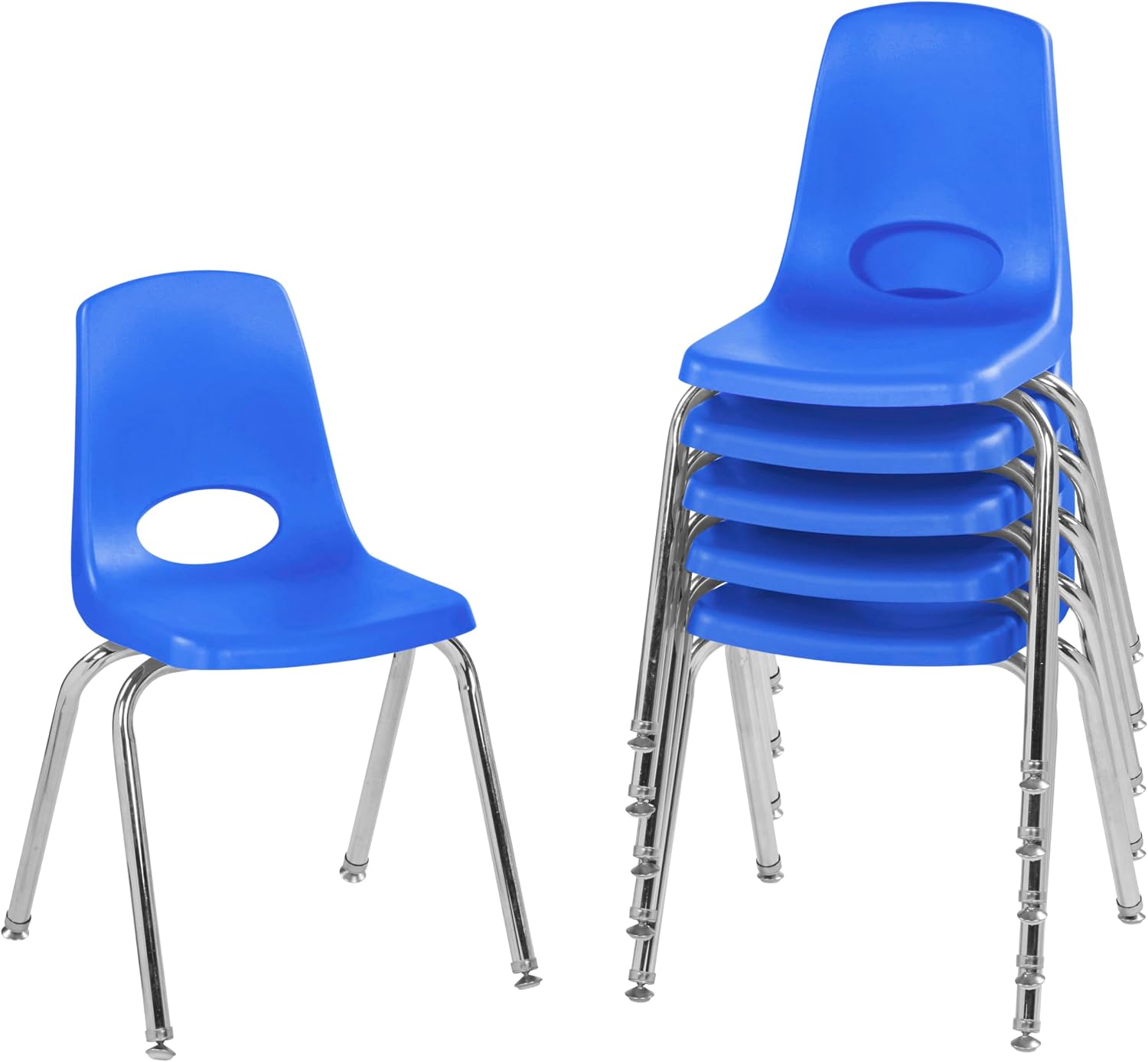10" School Stack Chair with Swivel Glides, Purple, 6-Pack - Image 64