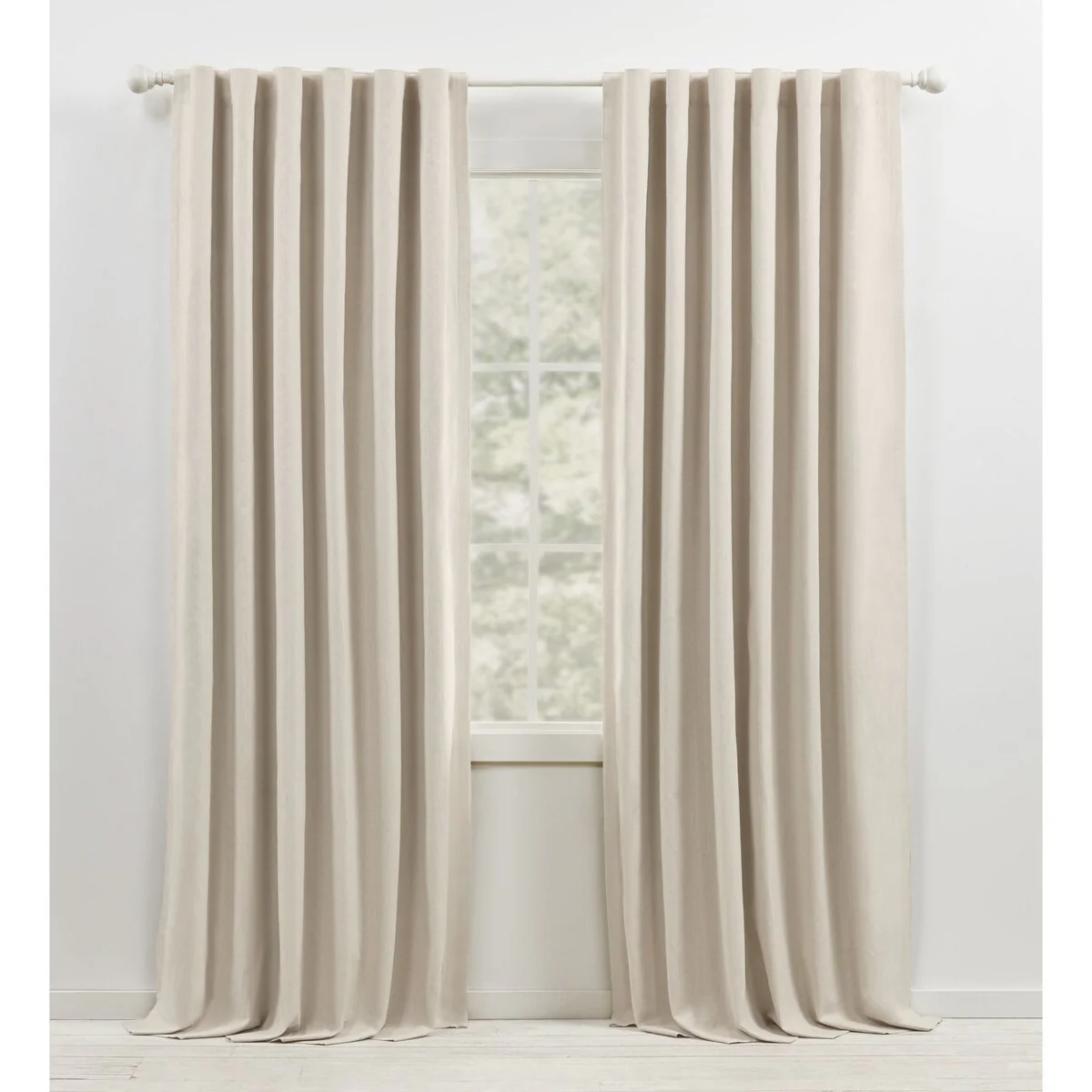 Blackout Curtain Single Panel, Back Tab and Rod Pocket Window Curtain - Image 3