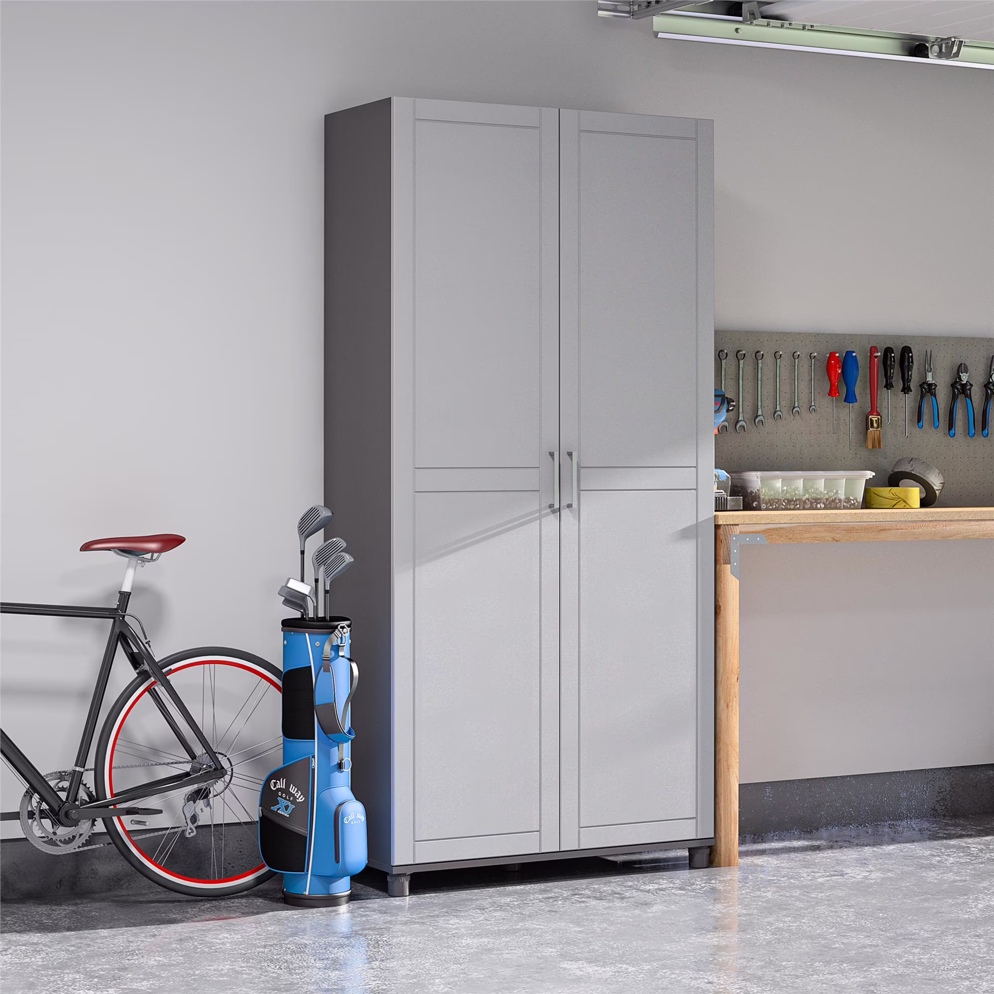 Callahan 36" Utility Storage Cabinet, Black - Image 5