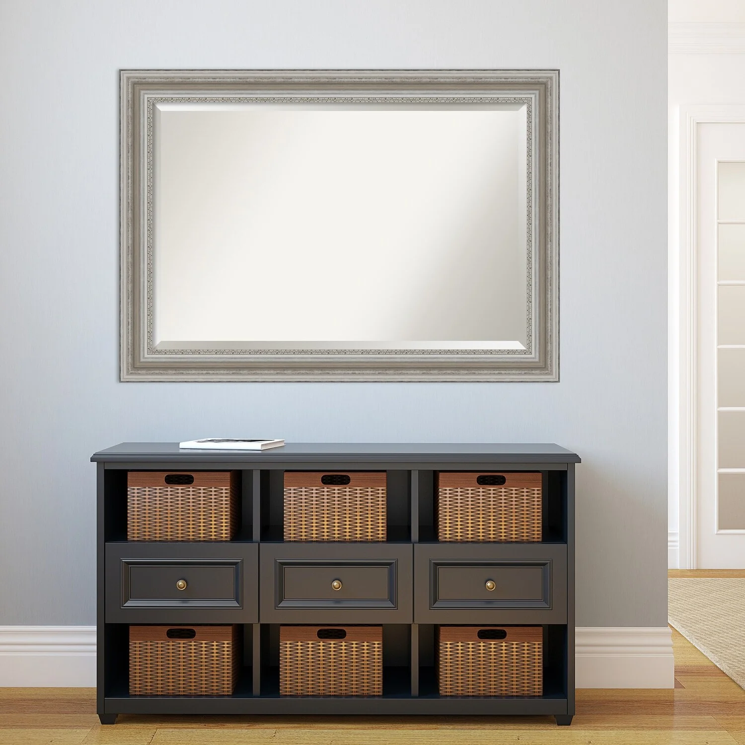 Beveled Bathroom Wall Mirror, Silver Frame Decorative Vanity Mirror for Bathroom, Bedroom and Entryway - Image 31