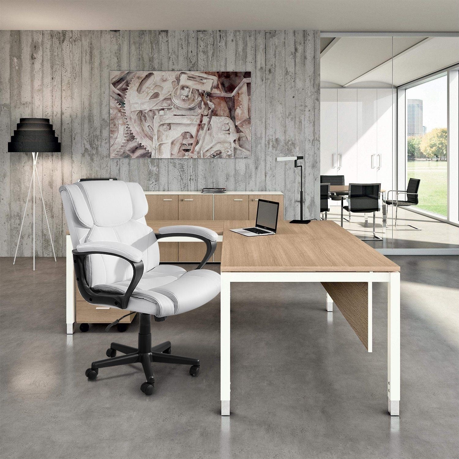 Mid Back Office Chair, Ergonomic Swivel Computer Task Chair for Home Office, Work and Study - Image 17