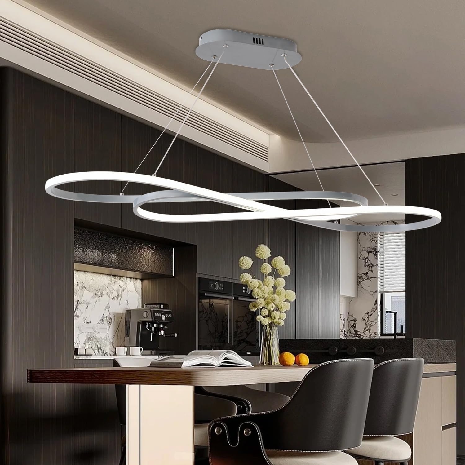 Minimalist Dimmable LED Pendant Chandelier with Remote Control - Image 10