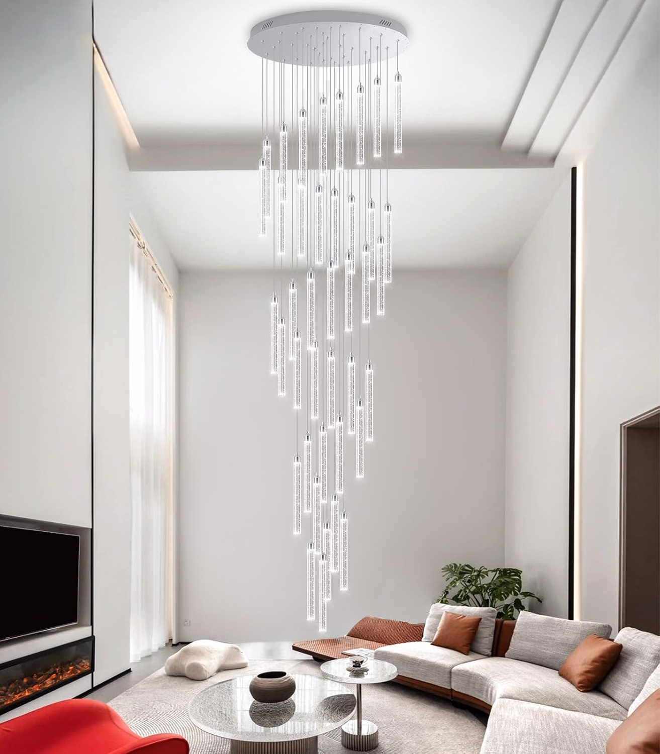 Modern Crystal Pendants Lighting Mini Chandelier for Kitchen Island LED Dimmable Ceiling Handing Lighting Adjustable Flush Mount Ceiling Light for Dining Room Hallway - Image 20