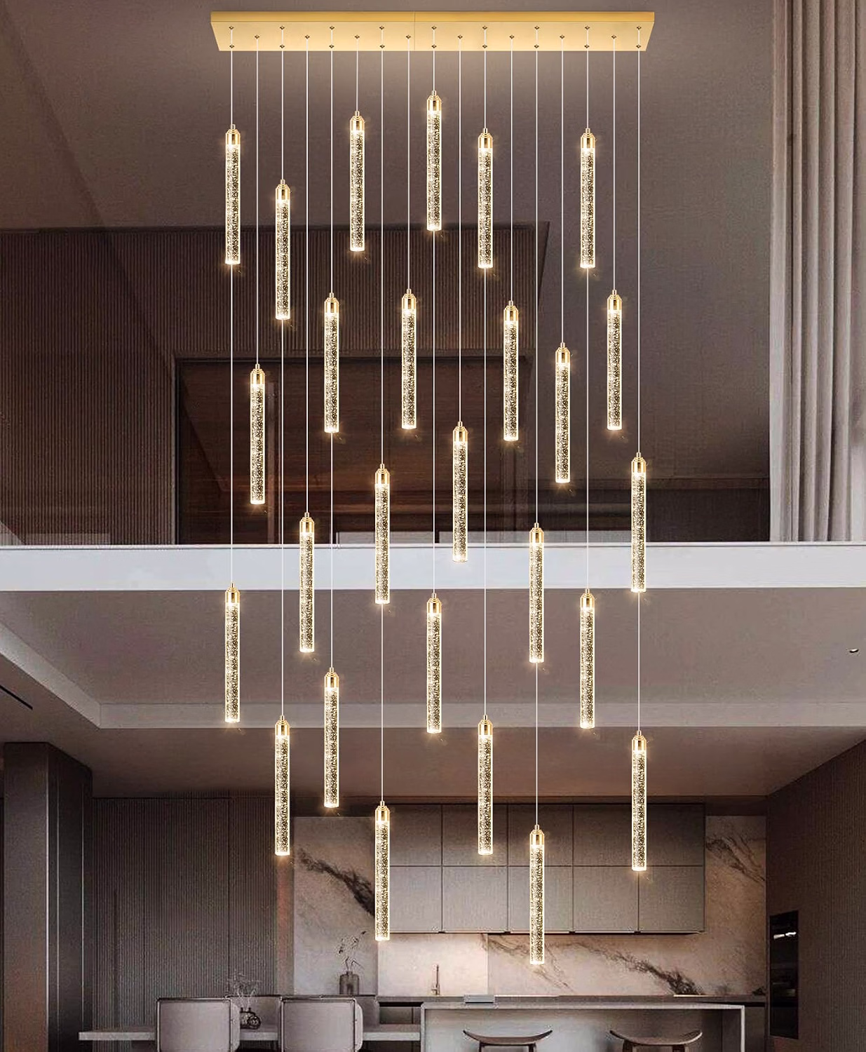 Modern Crystal Pendants Lighting Mini Chandelier for Kitchen Island LED Dimmable Ceiling Handing Lighting Adjustable Flush Mount Ceiling Light for Dining Room Hallway - Image 30