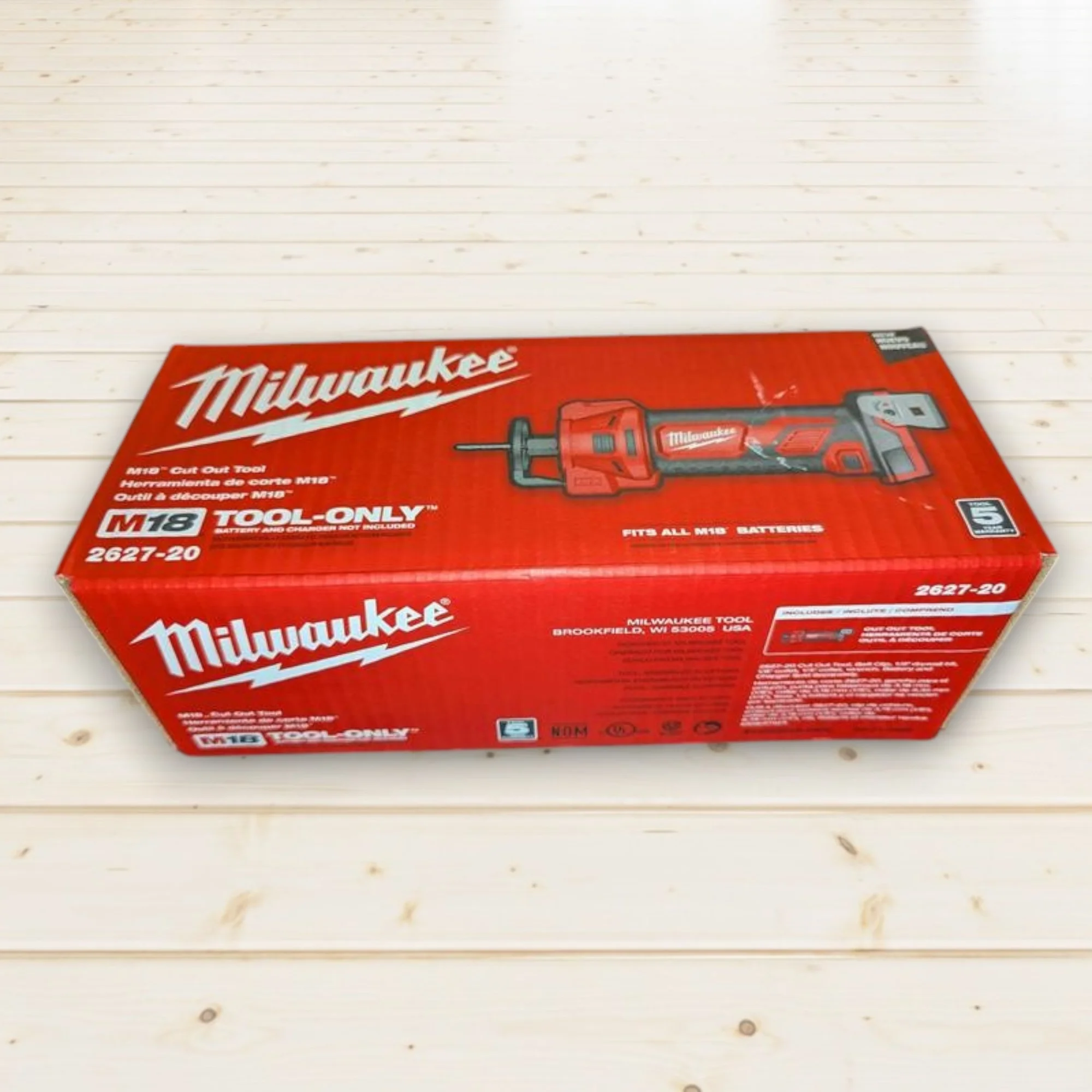 Milwaukee M18 Cut Out Tool -C 28,000 RPM, REDLINK Intelligence, Tool-Free Depth Adjustment, LED Light (Model 2627-20) (Bare Tool) - Image 2