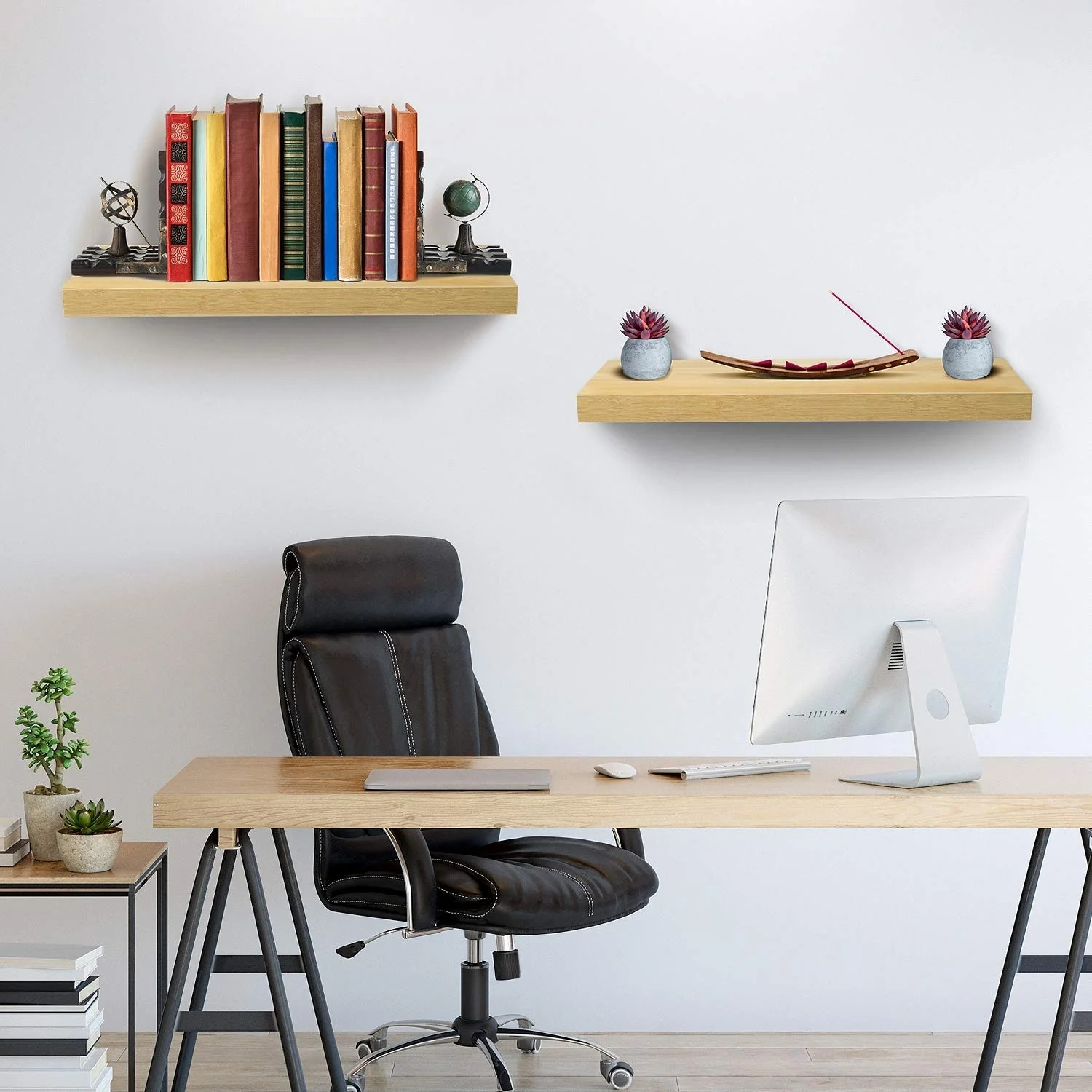 24 Inch Extra Long Floating Wall Shelf, Wall Mounted Display and Storage Shelf for Home Decor - Image 14