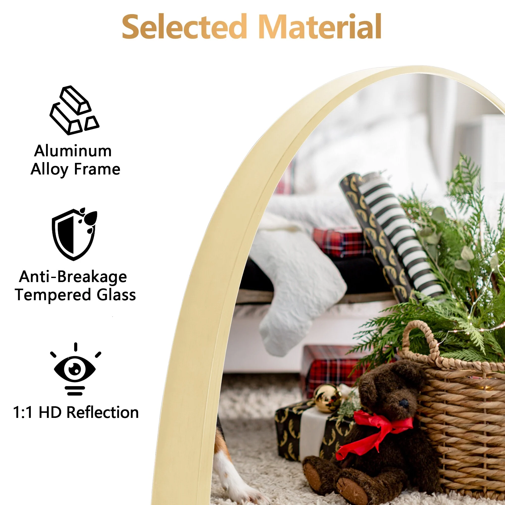 64x21 Full Length Floor Mirror, Large Full Body Aluminum Alloy Frame Standing Mirror with Stand and Wall Mount Option - Image 32