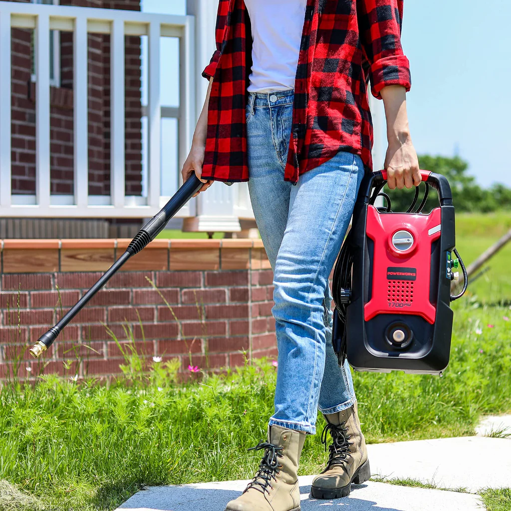 POWERWORKS 1700 Psi 1.2 GPM Pressure Washer, for Cleaning Homes/Cars/Driveways/Patios - Image 7