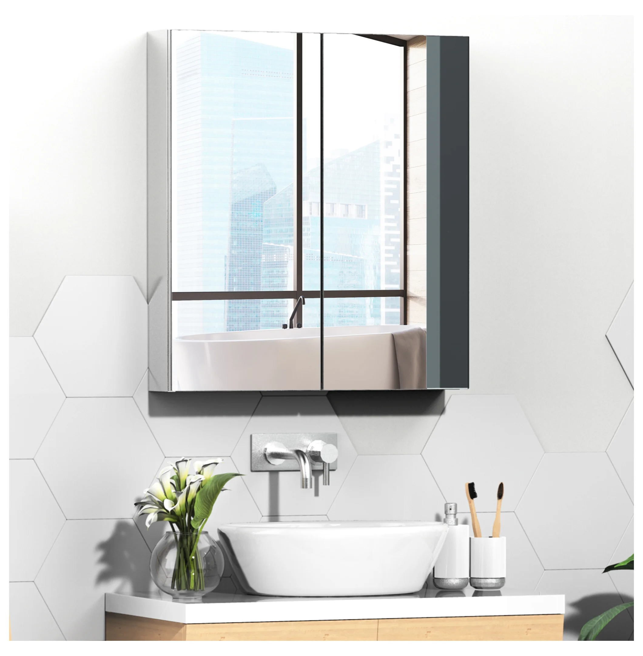 Black Tall Storage Cabinet with 3 Drawers and Adjustable Shelves for Bathroom, Study, Office and Interior, MDF Board with Painted Finish Black + MDF - Image 43