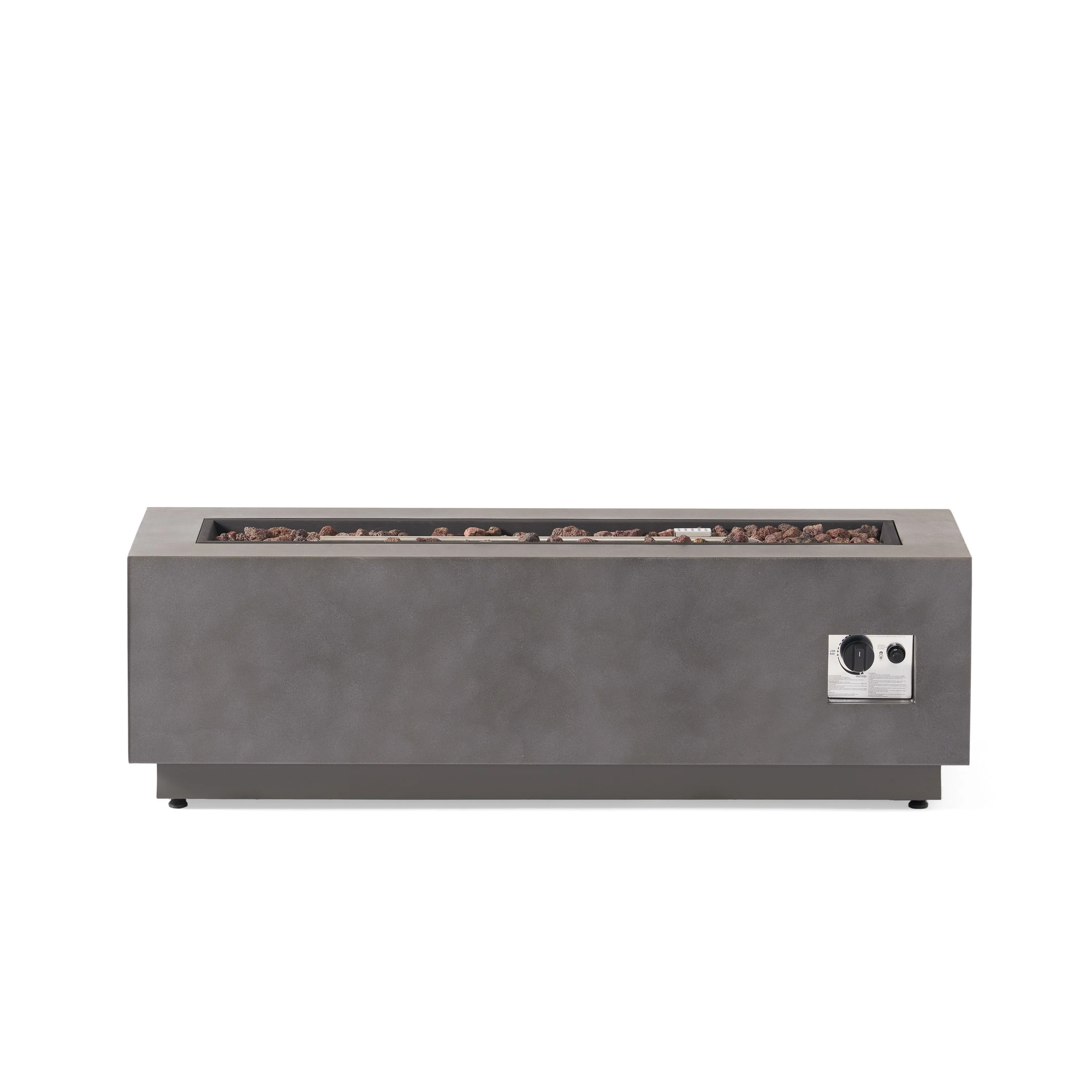 Christopher Knight Home Wellington Outdoor 50,000 BTU Rectangular Fire Pit (No Tank Holder) by Brushed Brown - Image 6