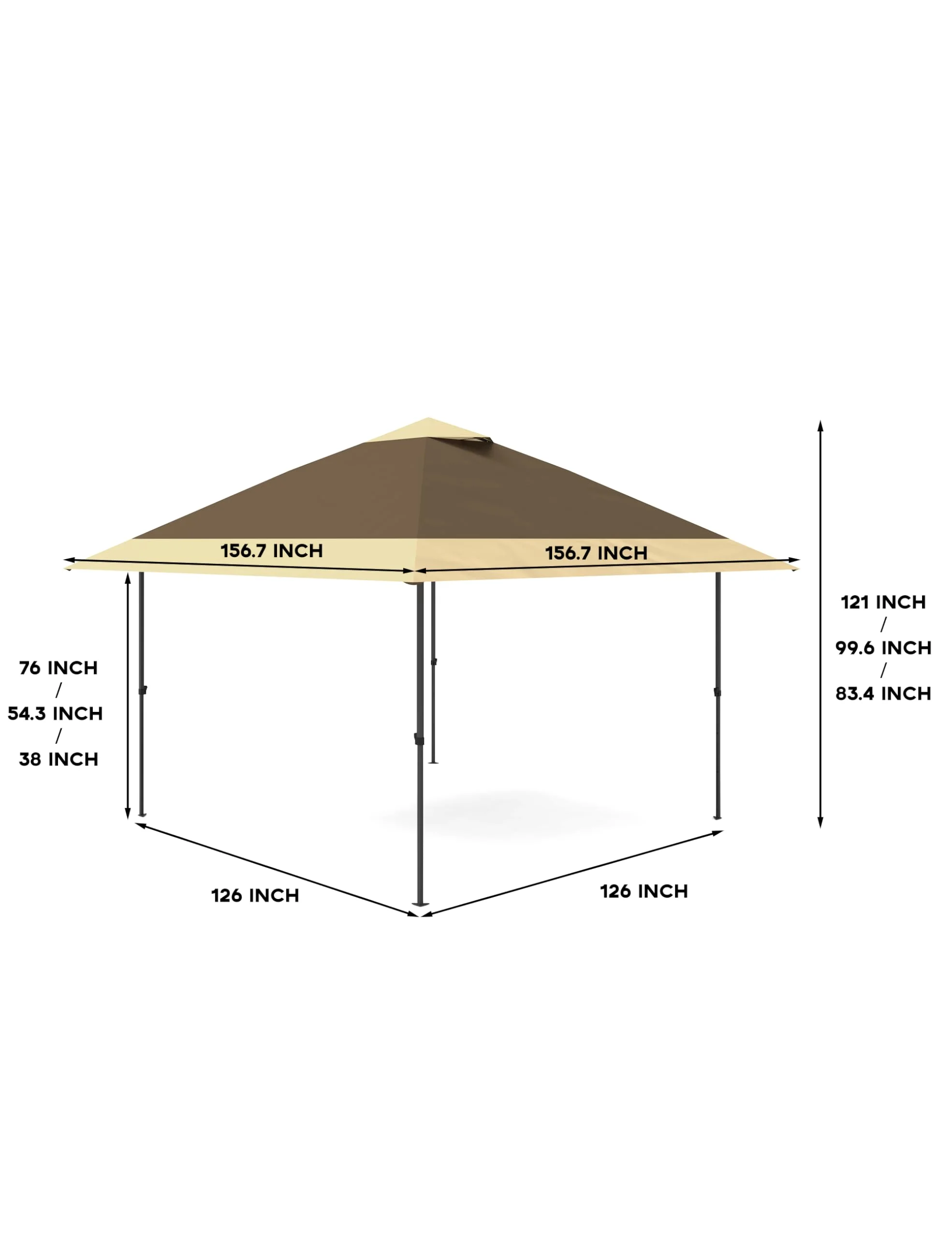 AOILE 13x13FT Pop-Up Patio Gazebo, Outdoor Canopy Tent with Mesh Walls, Double Roof & Carry Bag - Image 22