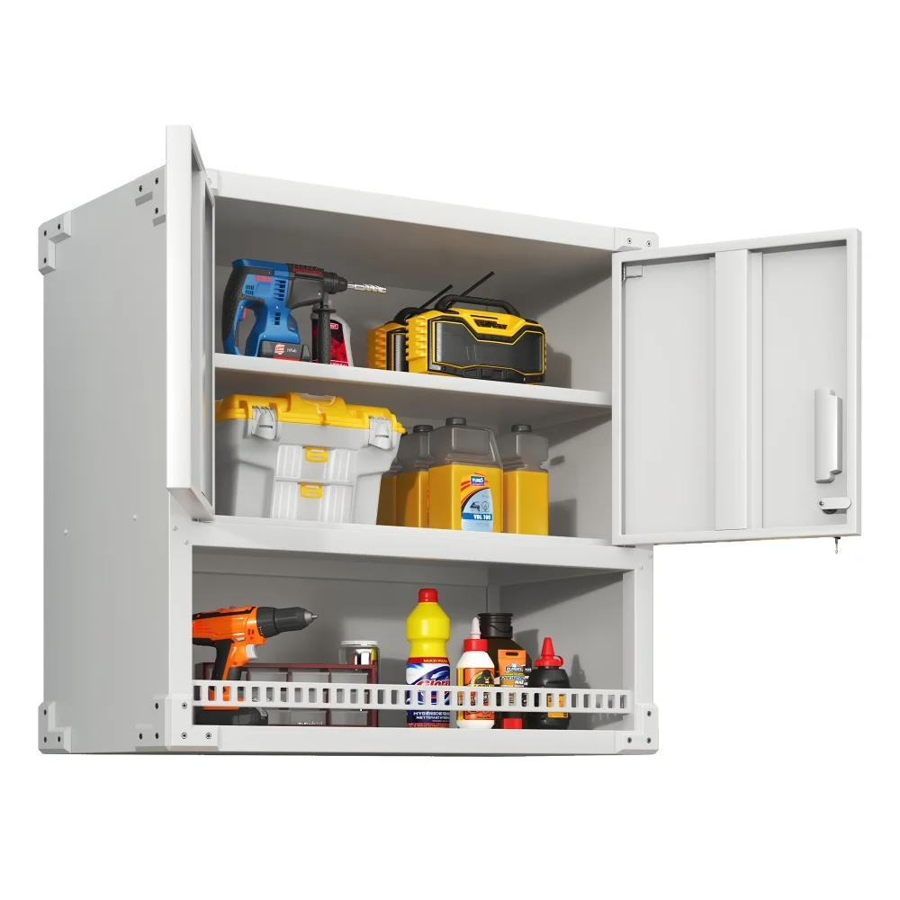 Tcbosik Rolling Storage Cabinet with Storage, Metal Tool Cabinet with Adjustable Shelf and 2 Doors, Lockable Storage Cabinet for Home Office Garage Basement, Black - Image 22