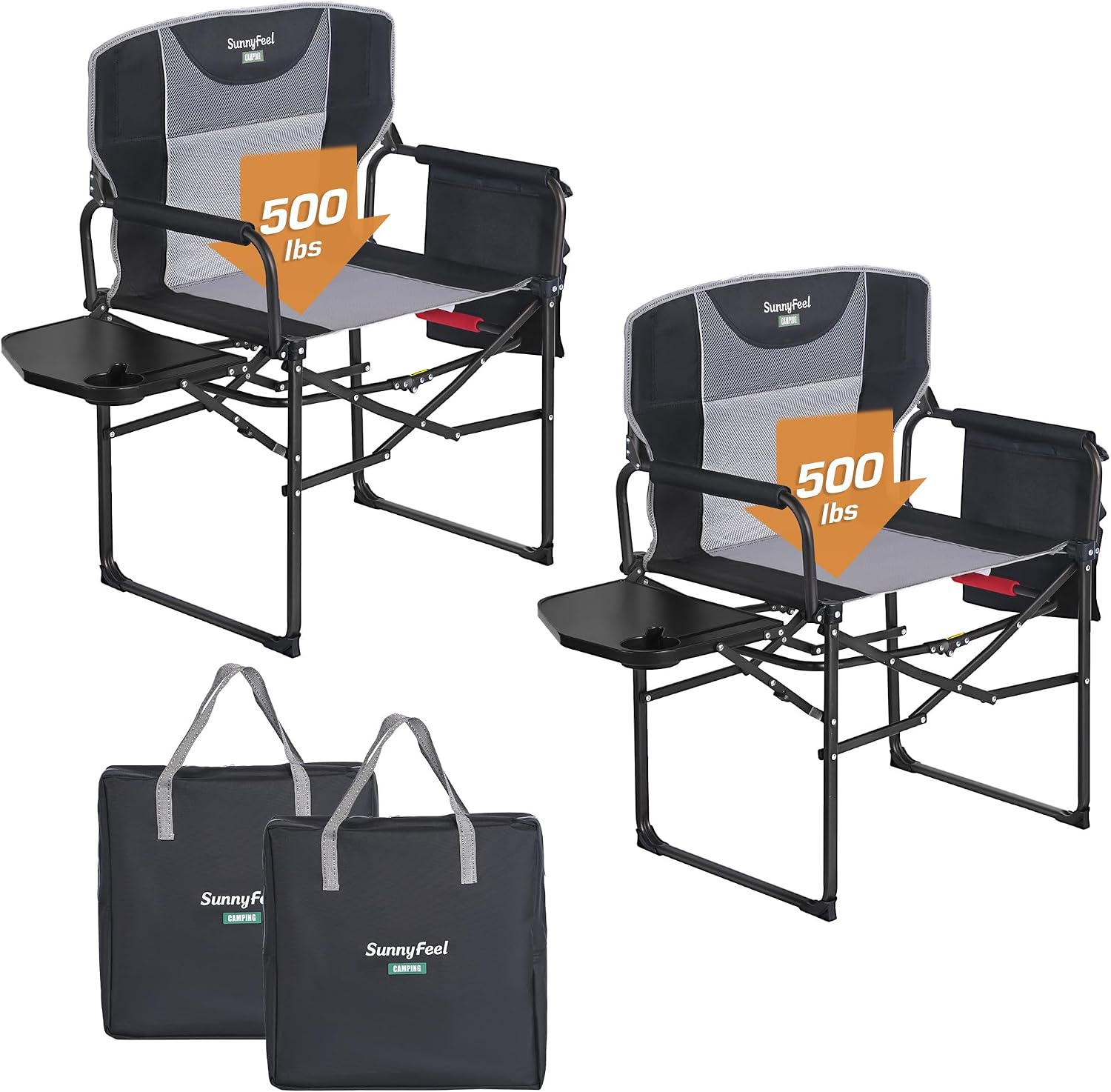 Oversized Directors Camping Chair for Adults with Side Table - Image 8