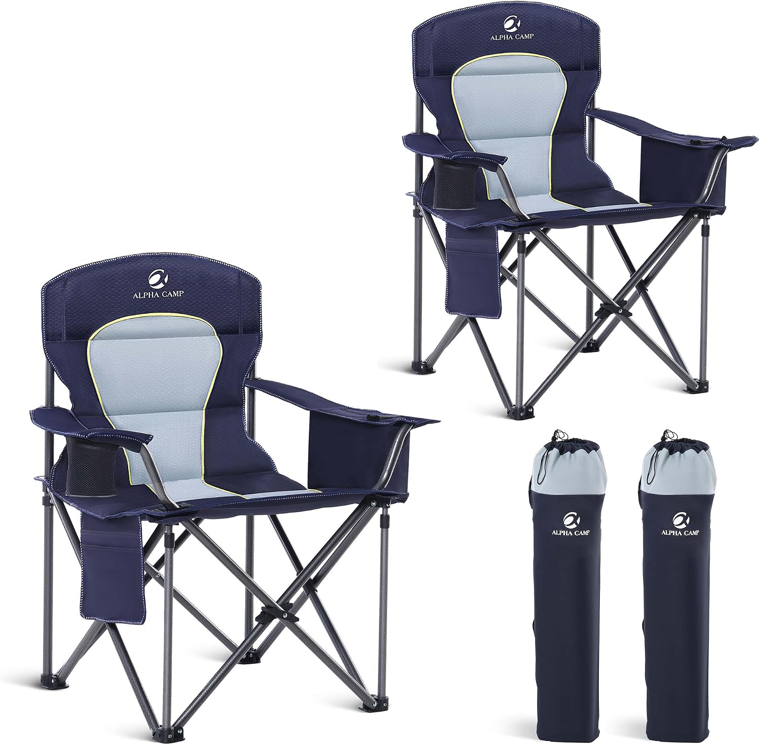 Folding Camping Chair Oversized Heavy Duty Padded Outdoor Chair