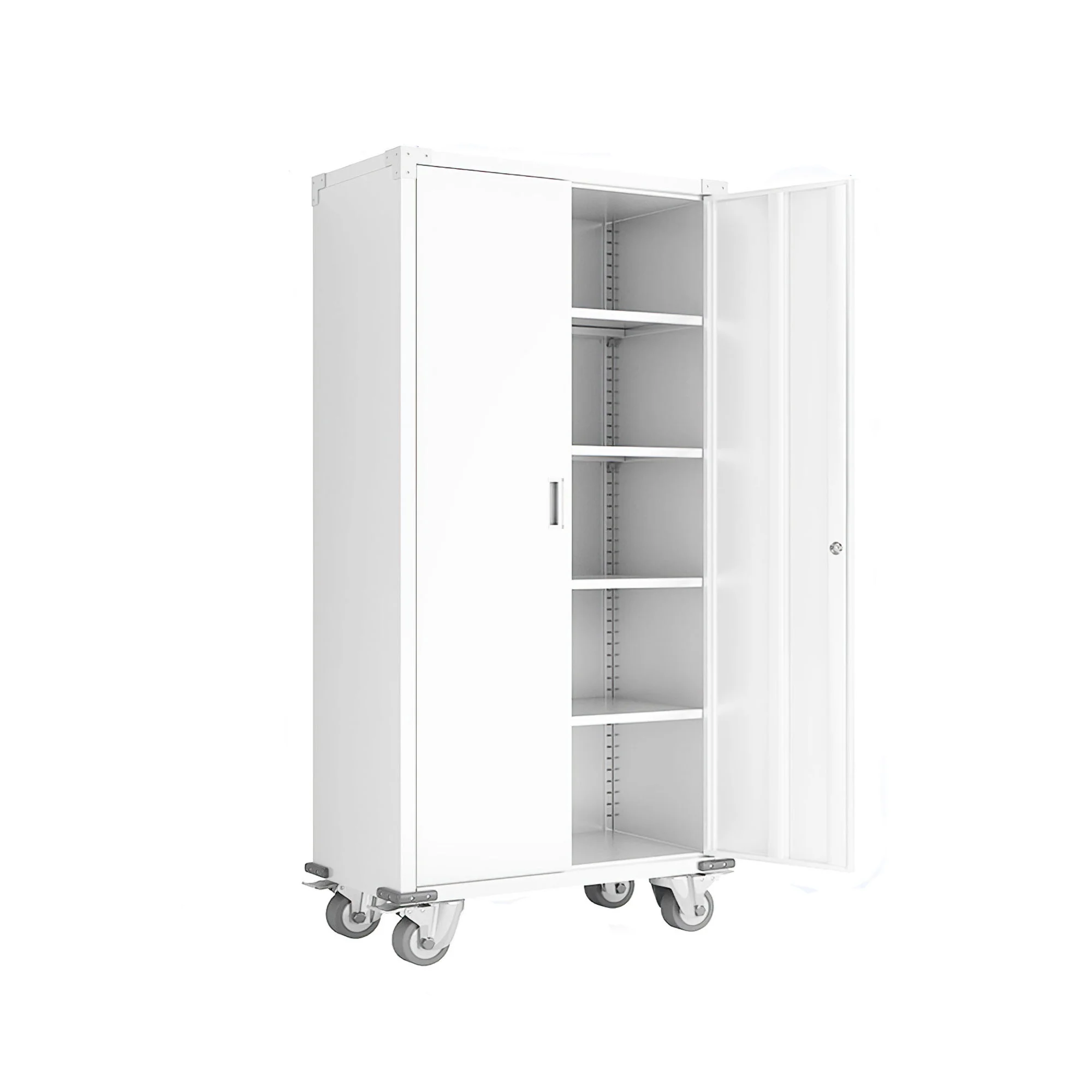 Aobabo 72 Inch Locking Storage Cabinet w/ Adjustable Shelves, Gray - Image 50