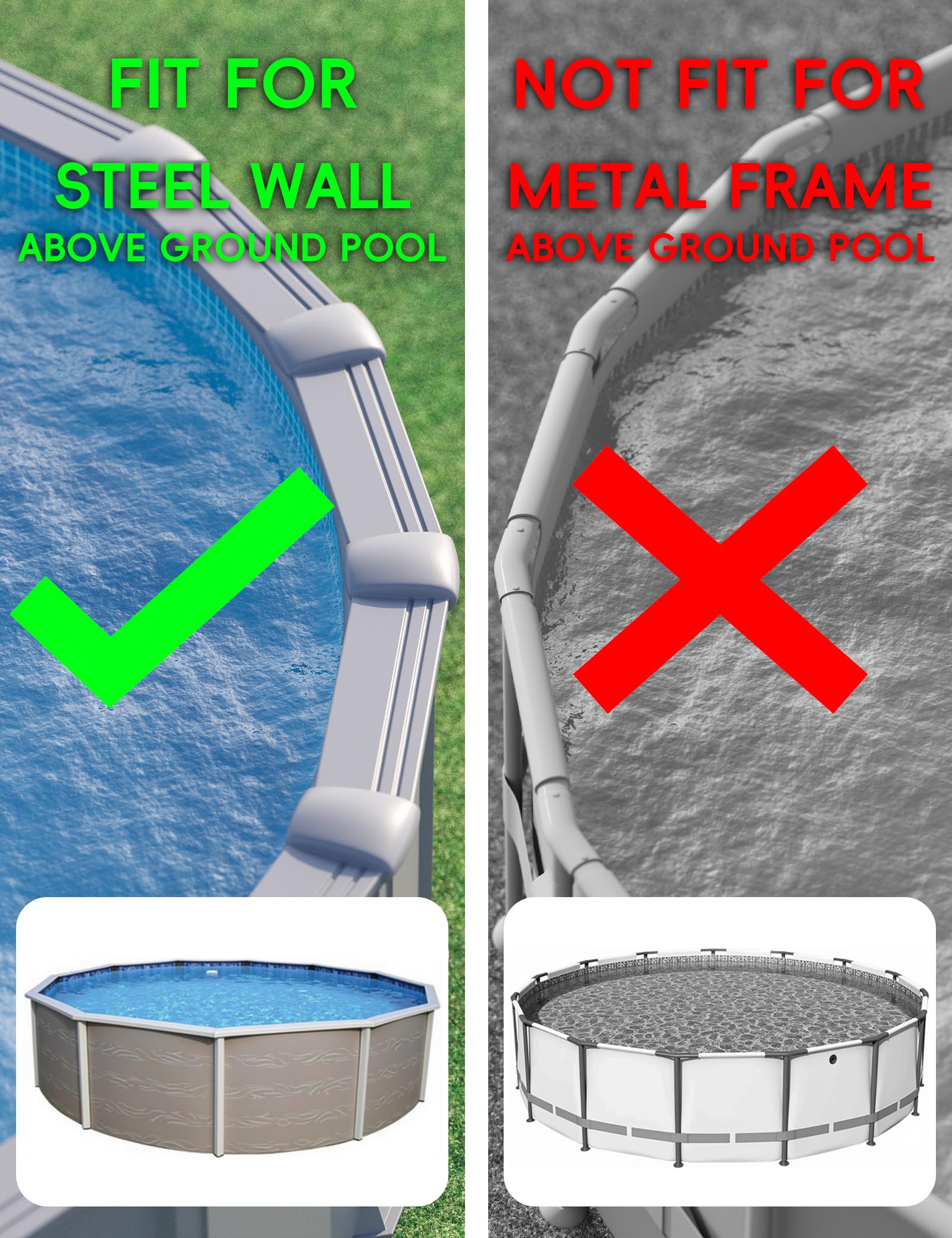 Solar Pool Lights for Steel Wall Above Ground Pools, Solar Powered LED Swimming Pool Lighting - Image 2