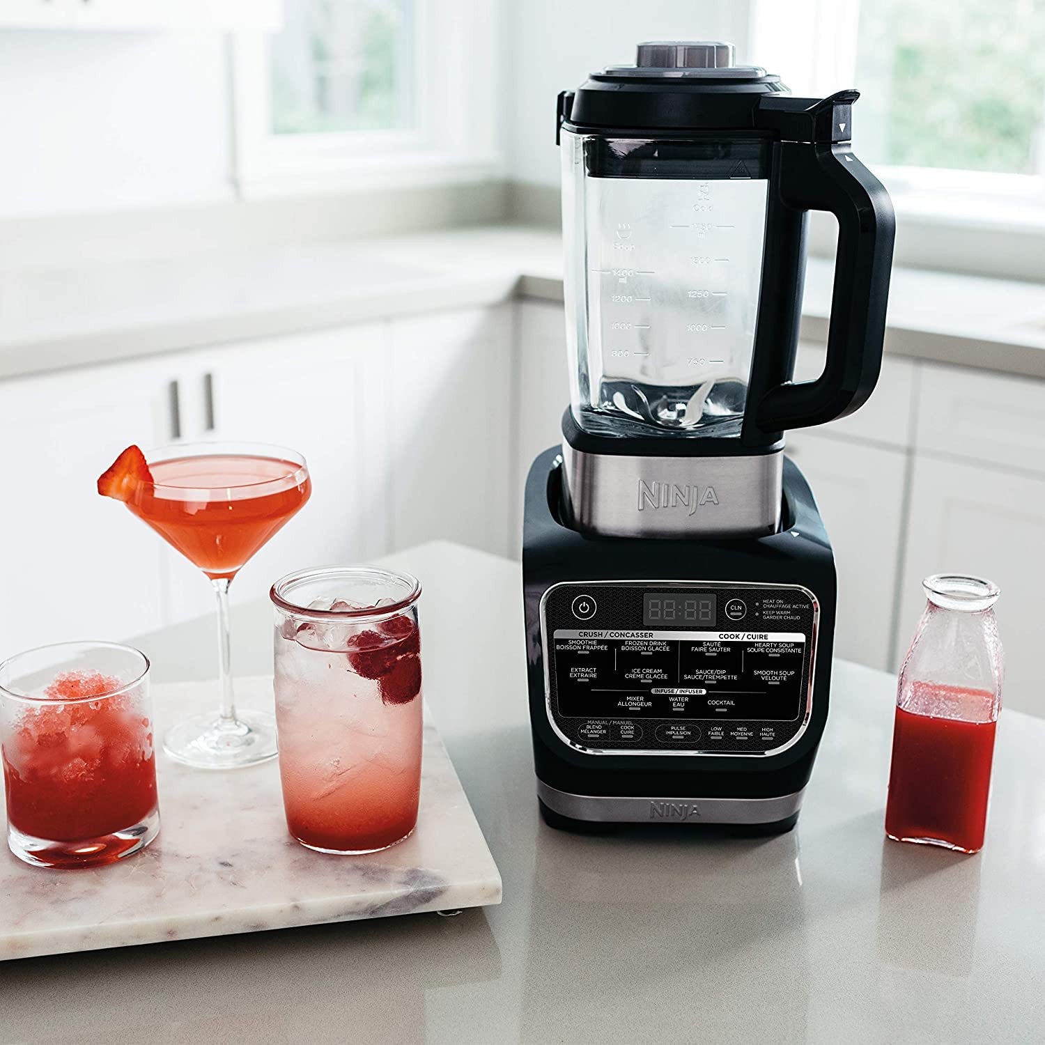Cold& Hot Blender With 1400 Peak Watts Nonstick Glass Pitcher (HB152), 64 oz, Black - Image 5