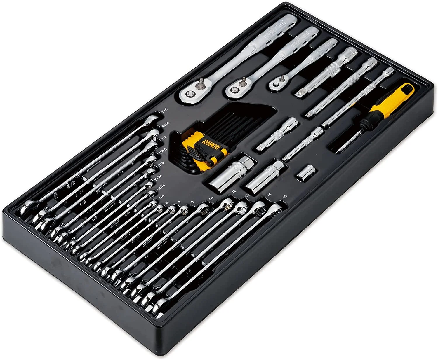 DEWALT Mechanics Tool Set, 1/4", 3/8", 1/2" Drive Tools and Combo Wrenches, 341 Piece (DWMT45341) - Image 2