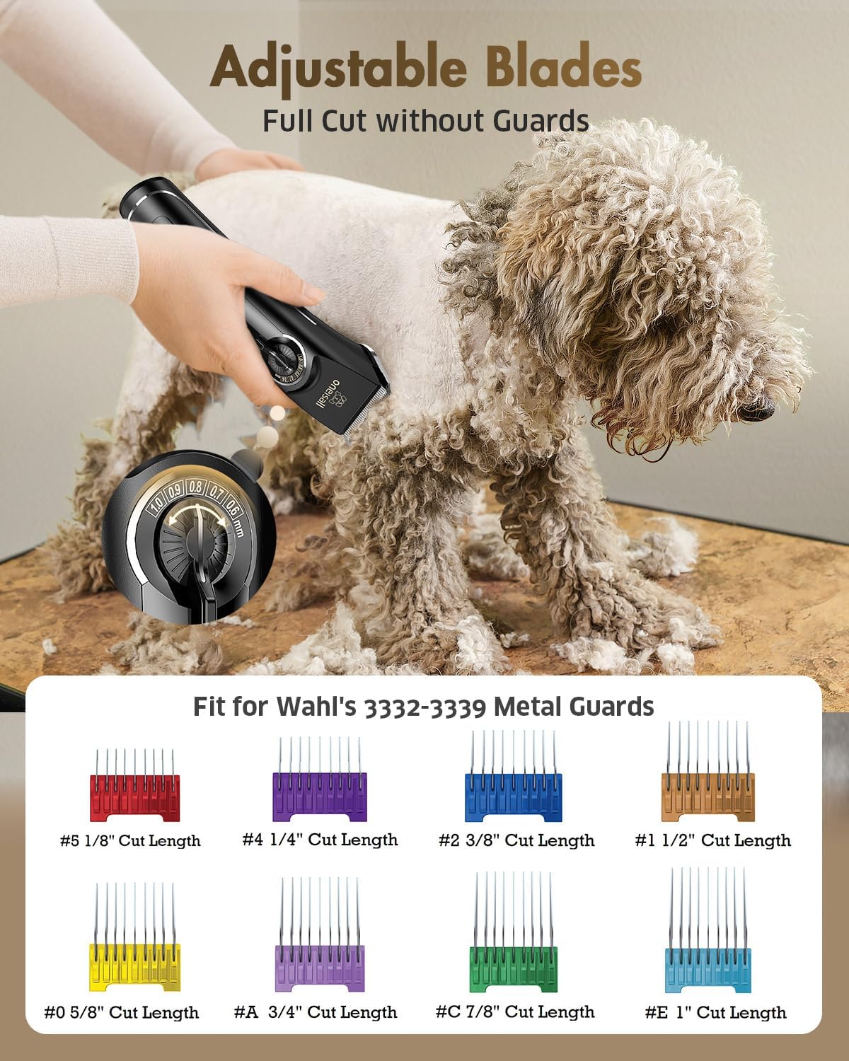 Dog Clippers for Grooming Doodles and Poodles, Professional Pet Hair Trimmer for Thick Curly Hair - Image 5