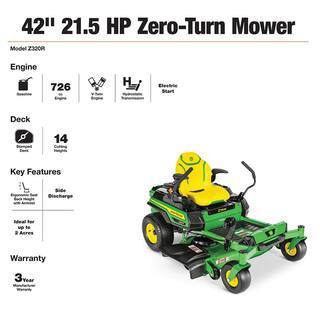 Z320R 42 21.5 HP V-Twin Zero-Turn Riding Mower with Accel Deep Deck - Image 2