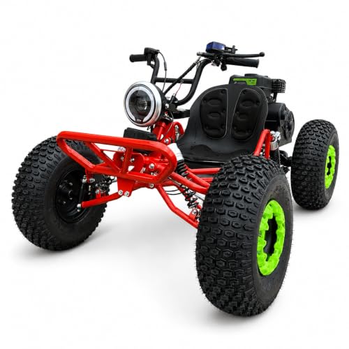212cc Gas Go Kart for Adults, Off-Road Kart 35MPH/Red