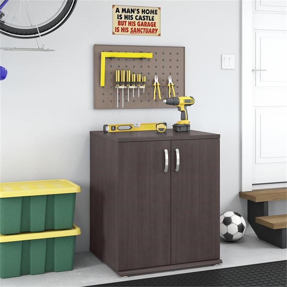 Pemberly Row Garage Storage Cabinet with Doors in White - Engineered Wood - Image 3