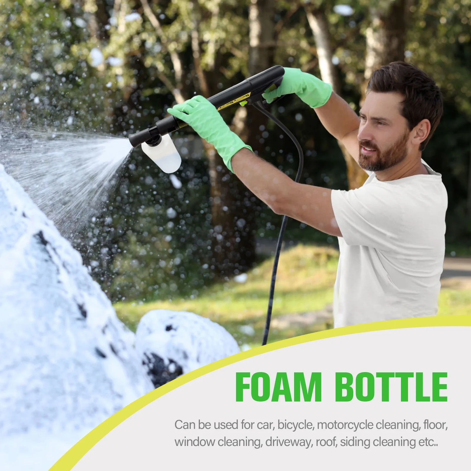 Pressure Washer Power Washer 4800PSIMAX with 4 Connect Nozzles and Foam Bottle, Car Cleaning Machine for Patio Driveway Home Outdoor - Image 6