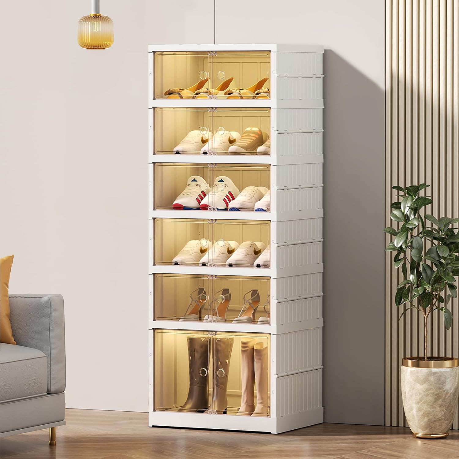 Shoe Rack Organizer for Entryway, 9 Tiers, 18 Pairs, 17.3" Wide - Image 9