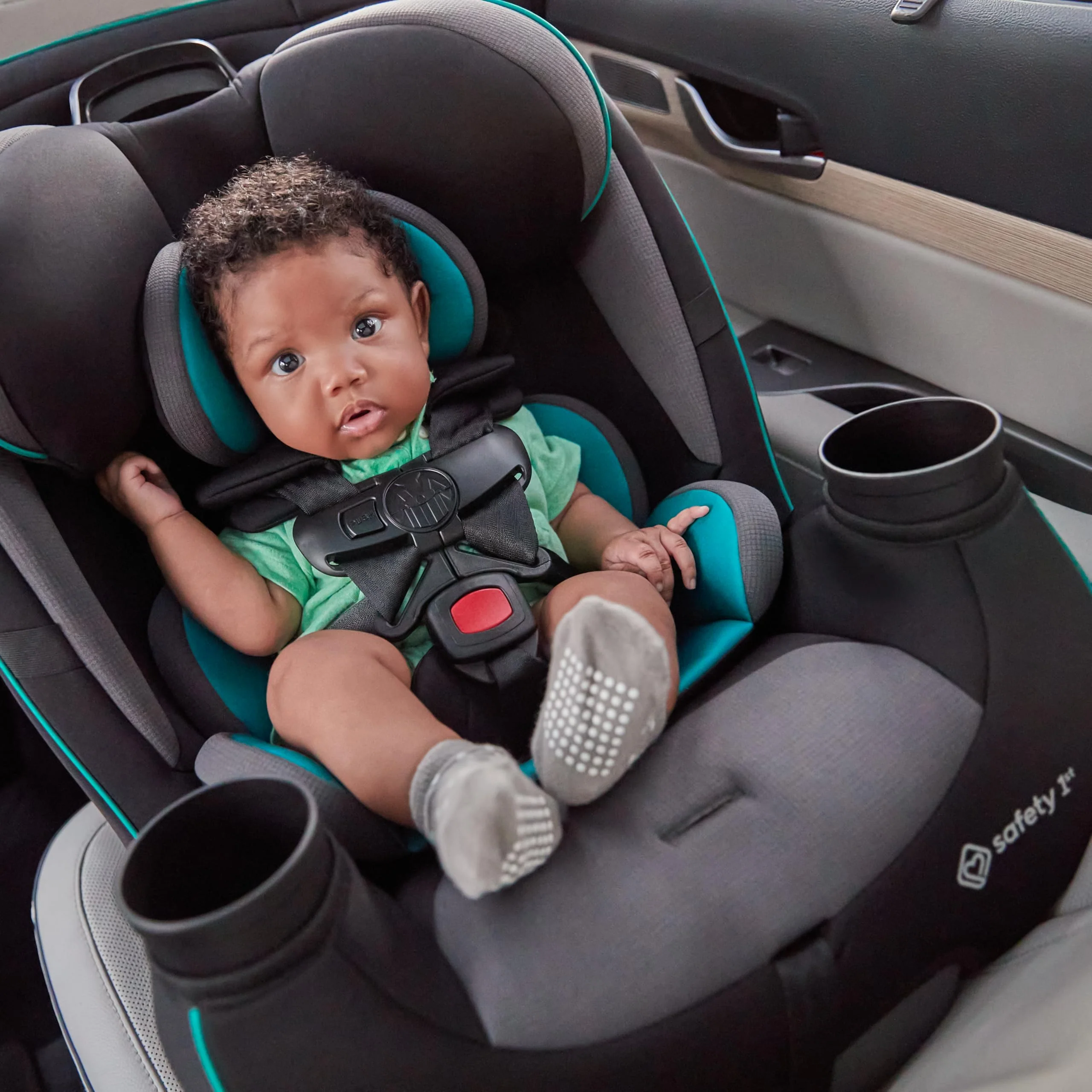 3-in-1 Slim Convertible Car Seat, All-in-One Infant Toddler Booster Seat, Rear & Forward Facing Child Safety Seat, Blue - Image 10