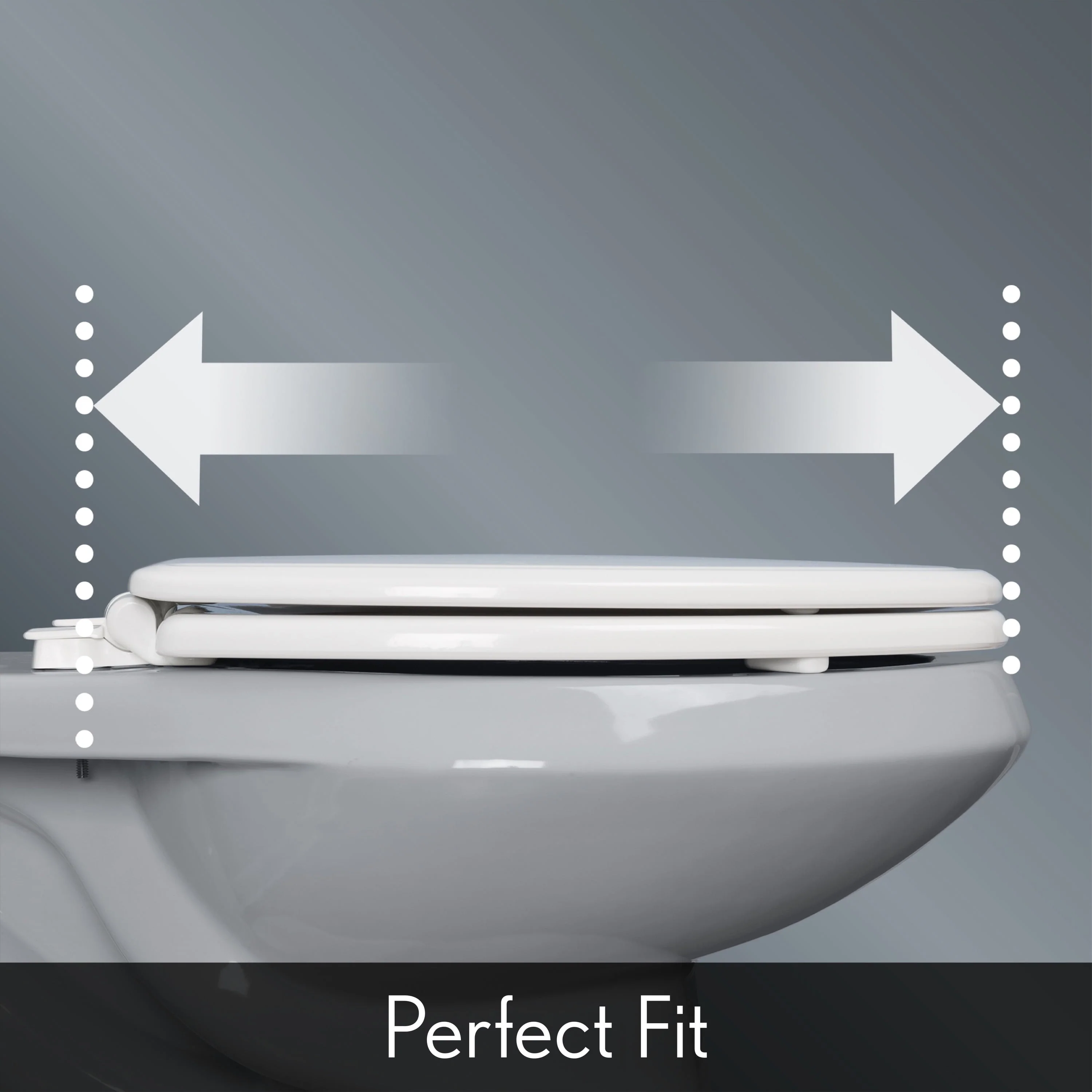 Mayfair Marion Slow Close Elongated Enameled Wood Toilet Seat in White Adjustable, Never Looosens and Removes for Easy Cleaning - Image 7