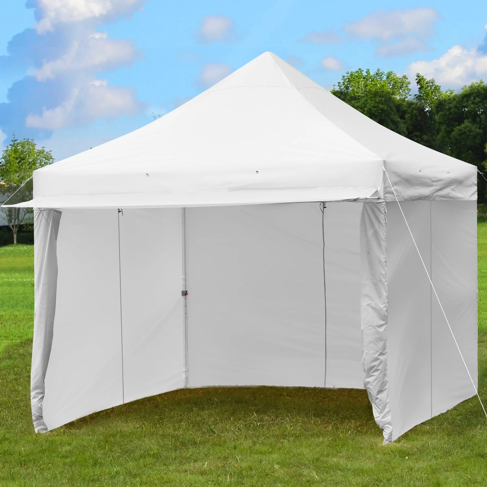 Patiojoy 10x10ft Pop up Tent, 4 Height Adjustment Folding Camping Tent with Awning Blue - Image 25