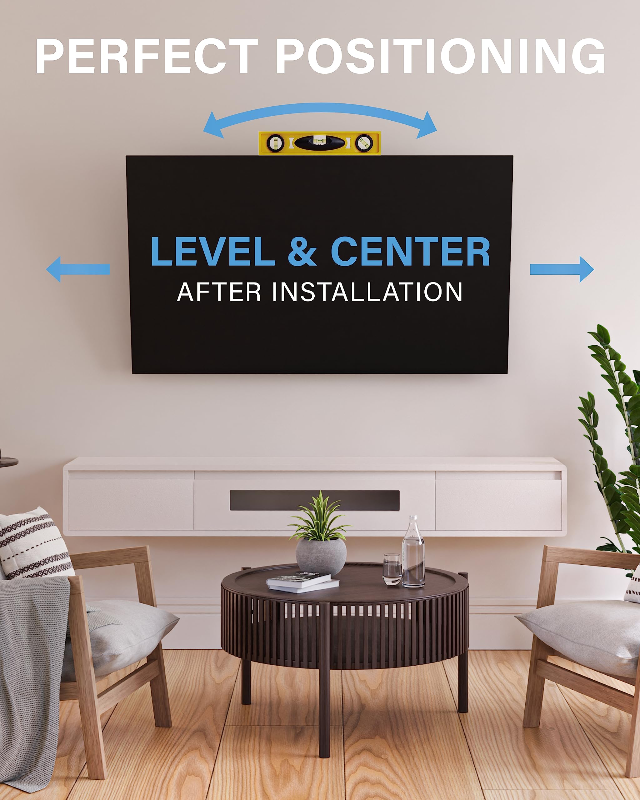 Tilting TV Wall Mount for Large TVs Up to 90 Inches, Heavy Duty Adjustable Flat Screen Television Bracket - Image 7