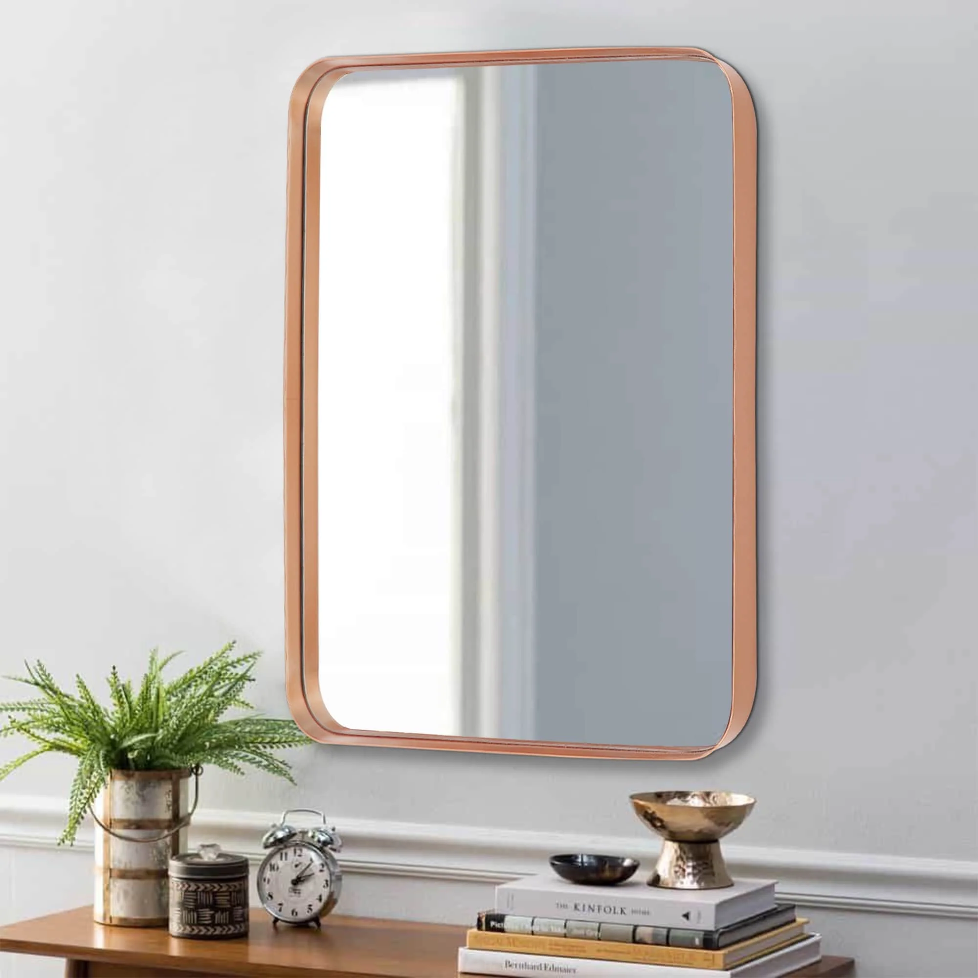 Wall Mirror Vanity Mirror, Bathroom Mirror with Rounded Corners, 1 Piece - Image 43