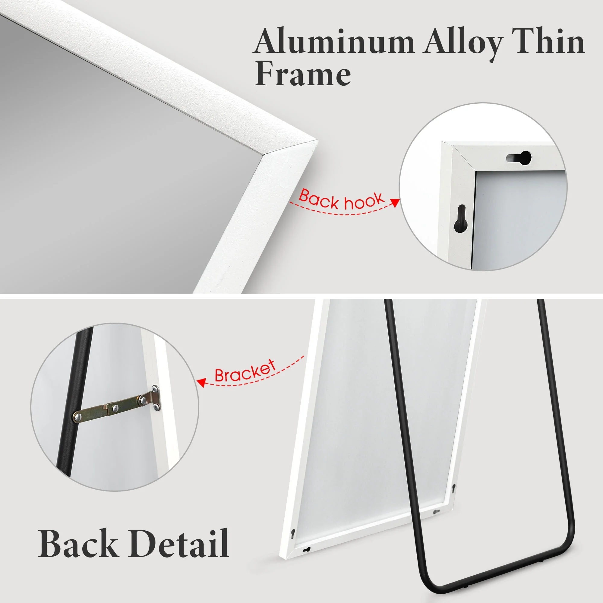 Large Full Length Wall Mounted Mirror, Full Body Dressing Mirror for Bedroom, Entryway and Home Decor - Image 37